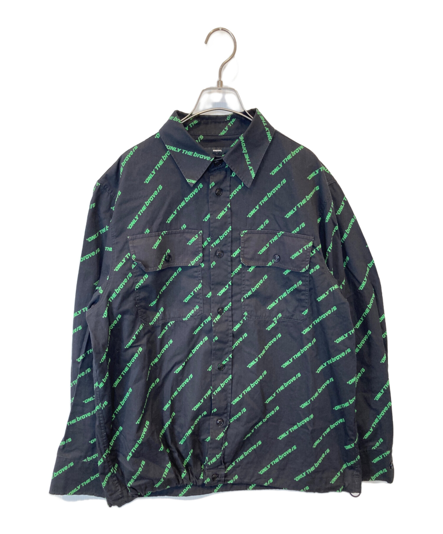 中古・古着通販】DIESEL (ディーゼル) 総柄長袖シャツ 93243 ブラック