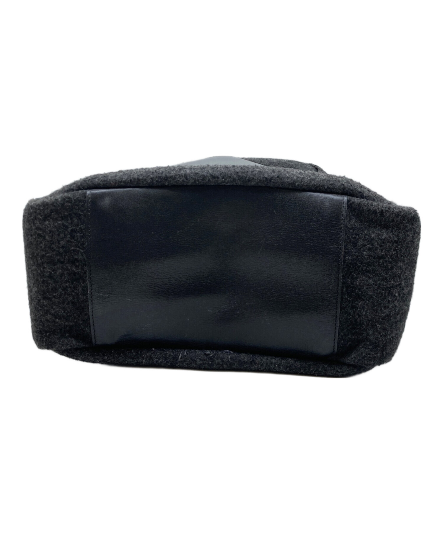 中古・古着通販】MARNI (マルニ) レザーウールリュック ブラック 
