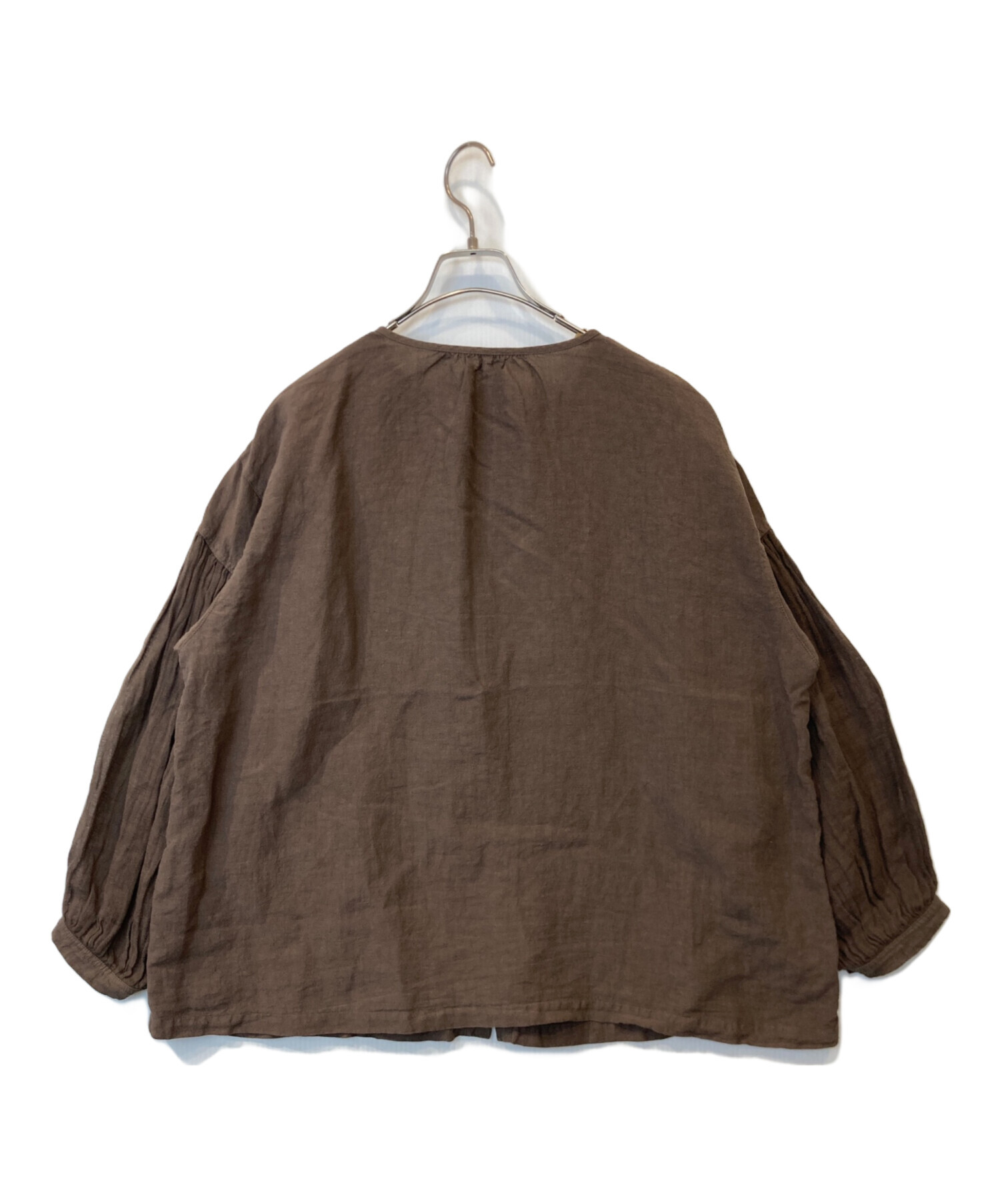 新品未使用　nest Robe リネンガーゼ袖ドッキングシャツ 中古・古着通販】nest Robe (ネストローブ) リネンガーゼ袖ドッキング