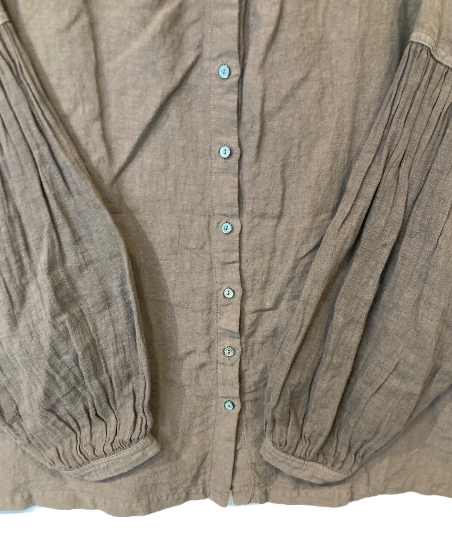 新品未使用　nest Robe リネンガーゼ袖ドッキングシャツ 中古・古着通販】nest Robe (ネストローブ) リネンガーゼ袖ドッキング