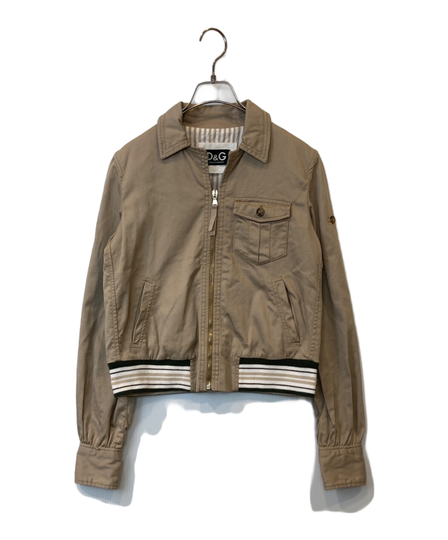 中古・古着通販】D&G (ディーアンドジー) リブリンジップブルゾン 