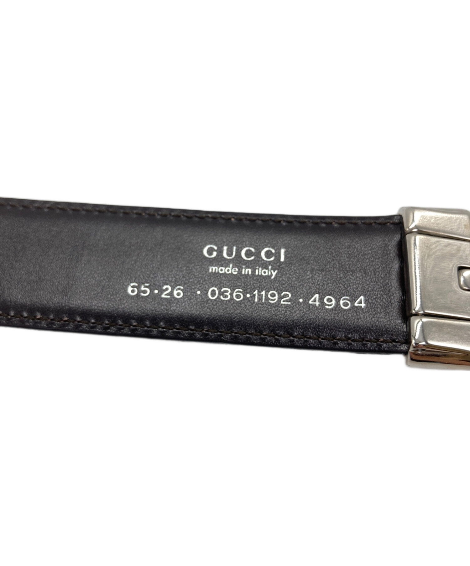 中古・古着通販】GUCCI (グッチ) レザーベルト 036・1192 ブラック