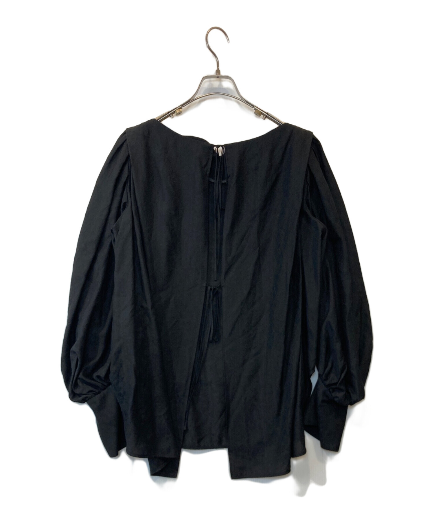 【美品】  Mame Kurogouchi / マメクロゴウチ | 2023AW | Floral Pattern Silk Rayon Jacquard Laced Blouse / シルク レーヨン ジャガード ブラウス | 2 | ブラック | レディース 中古・古着通販】Mame Kurogouchi (マメクロゴウチ) Floral Pattern