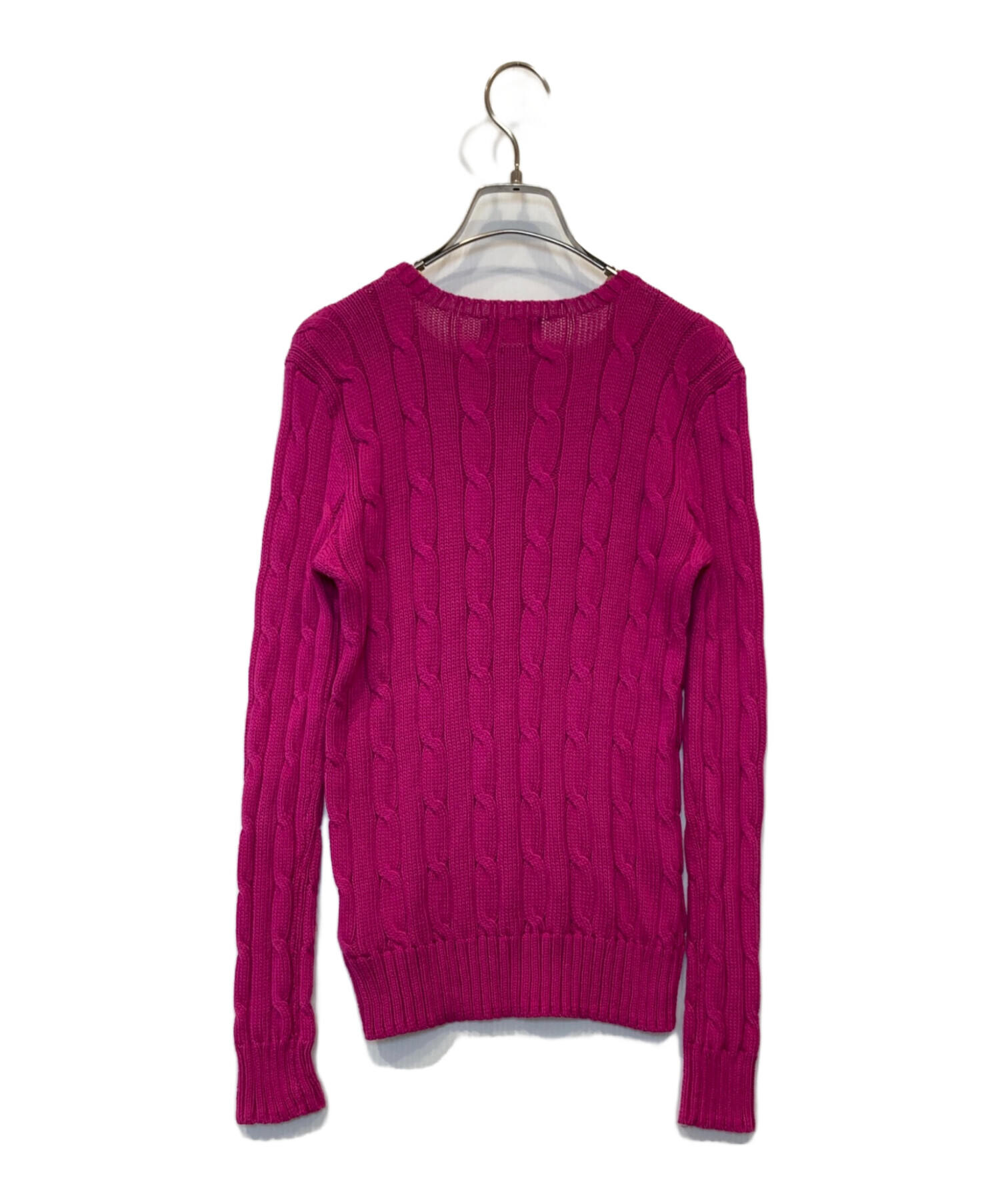 ✨美品✨ ポロラルフローレン現行ピンクケーブルニットL 中古・古着通販】POLO RALPH LAUREN (ポロ・ラルフローレン