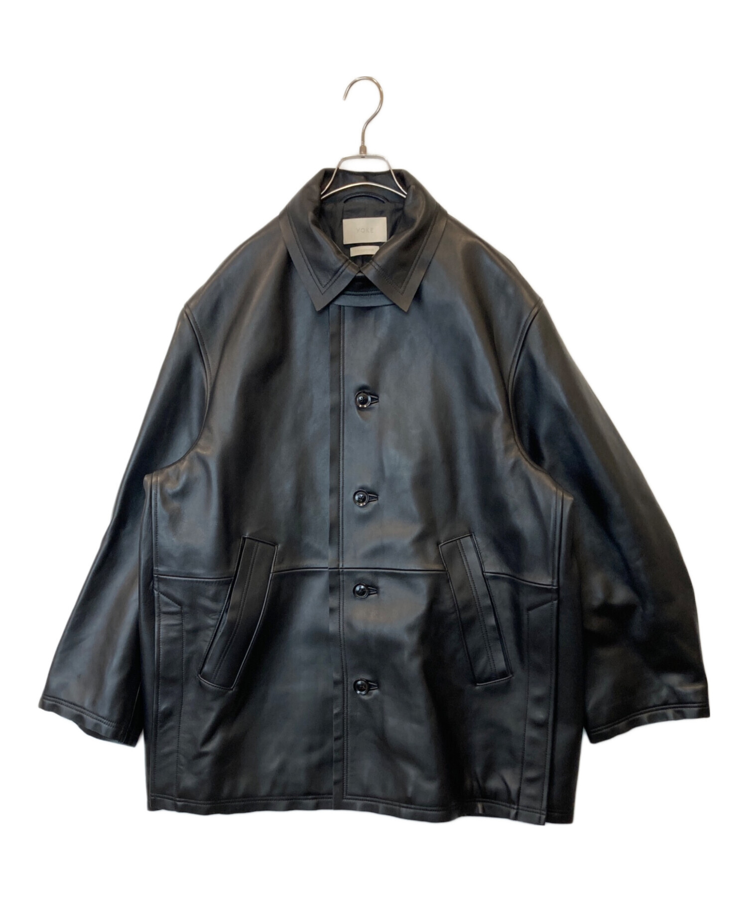 中古・古着通販】YOKE (ヨーク) Cut-Off Leather Car Coat YK22AW0401C