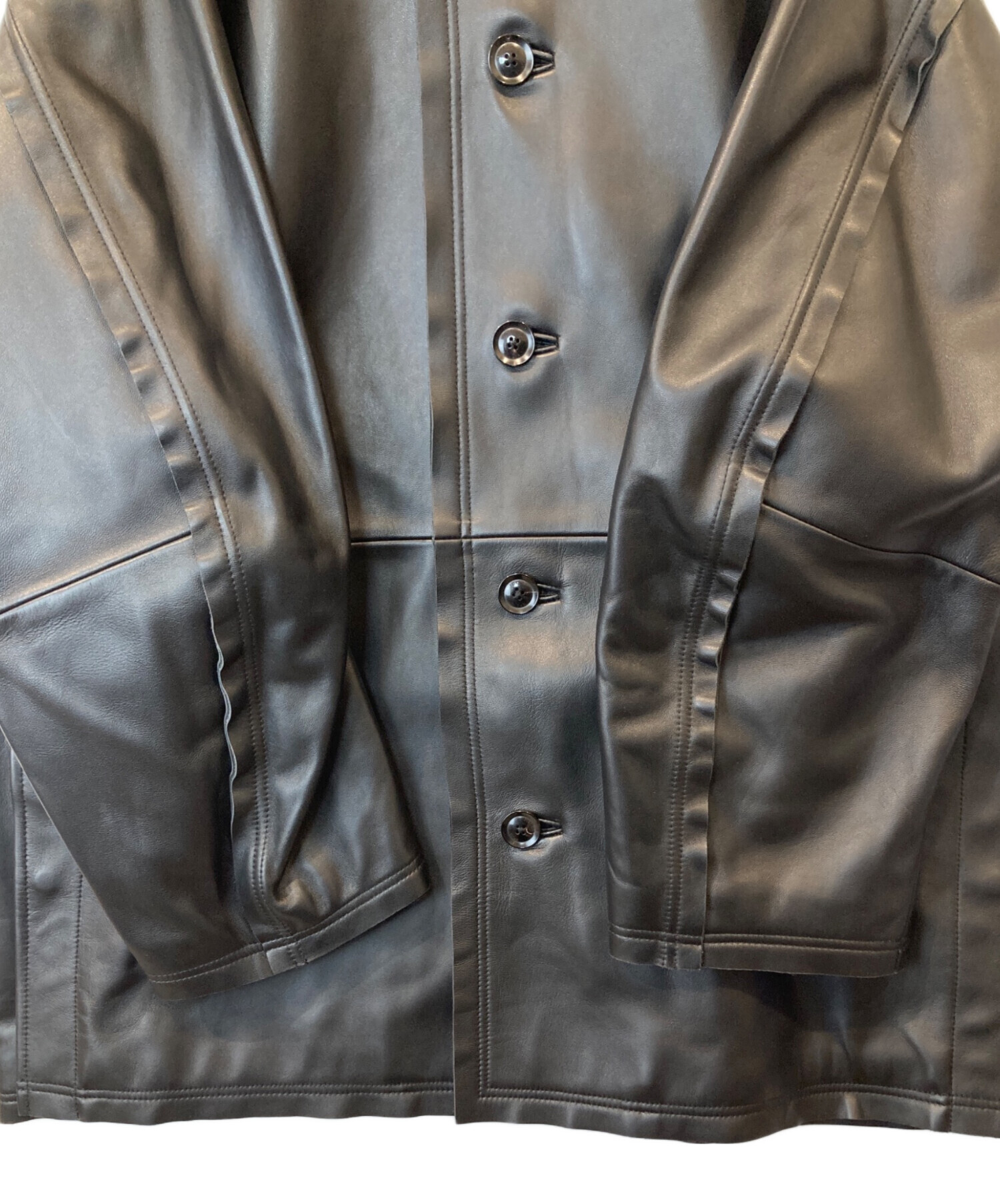 中古・古着通販】YOKE (ヨーク) Cut-Off Leather Car Coat YK22AW0401C 