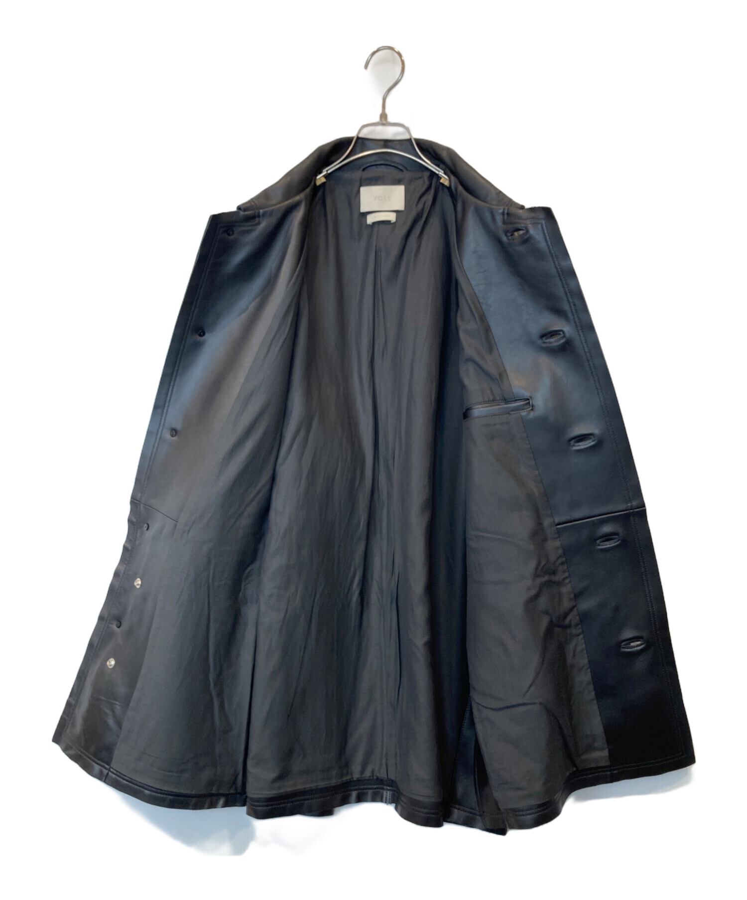 中古・古着通販】YOKE (ヨーク) Cut-Off Leather Car Coat YK22AW0401C