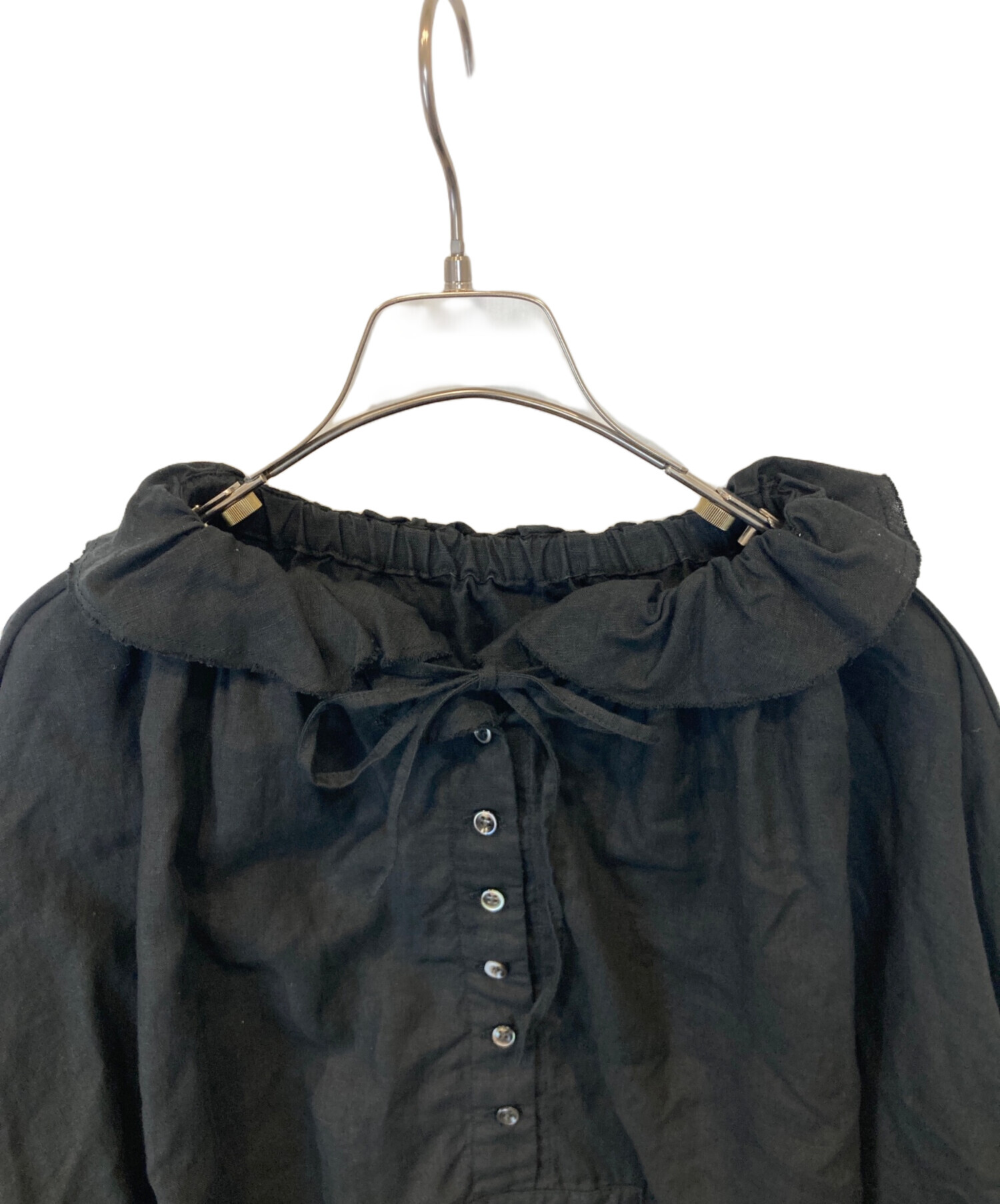 nest robe ネストローブ ブラウス F 黒系 【古着】【中古】 中古・古着通販】nest Robe (ネストローブ) シャツワンピース ブラック