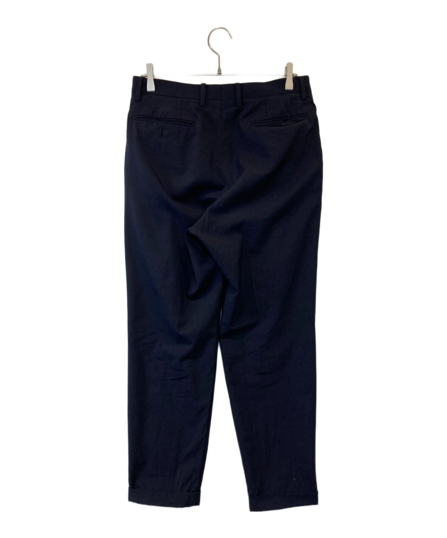 comoli ウールパンツ　スラックス　ネイビー COMOLI ウール サージ パンツ, Navy – Navyblue