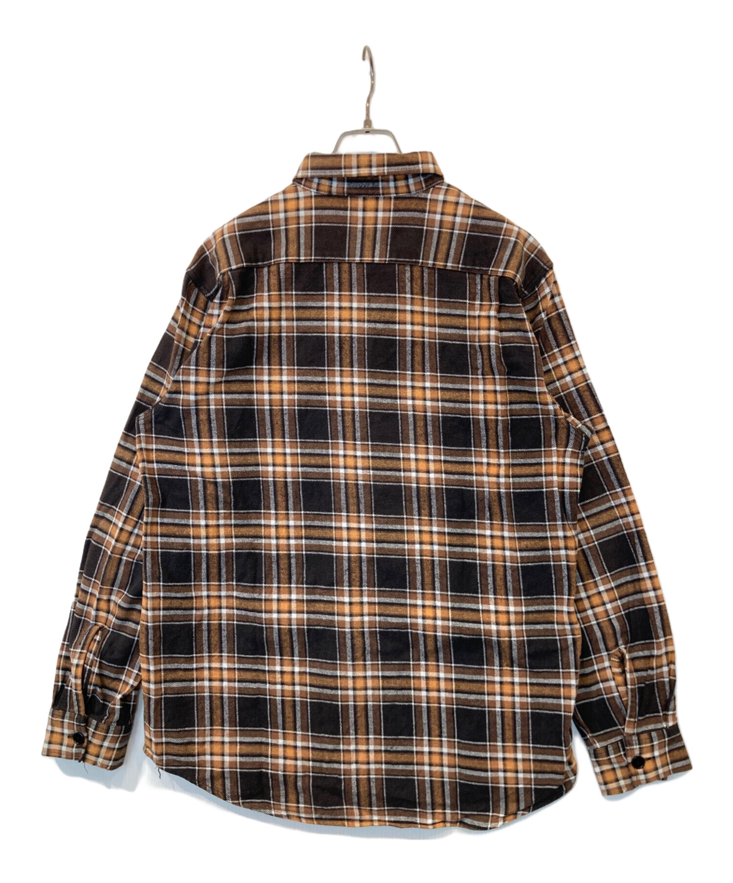 中古・古着通販】stussy (ステューシー) チェックネルシャツ ブラウン 