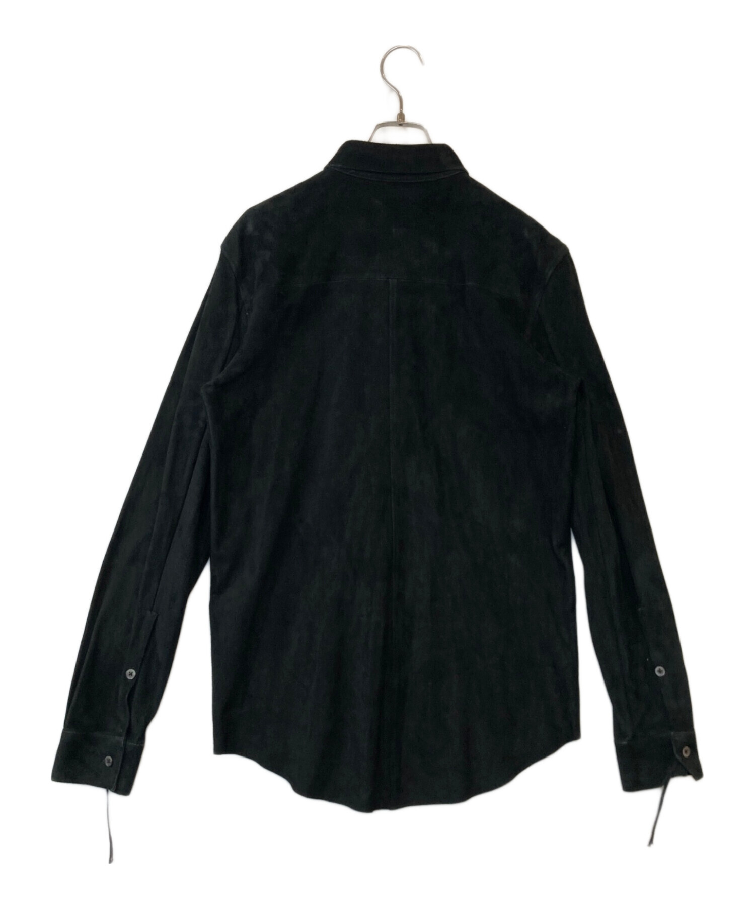 HELMUT LANG ヘルムートラング カジュアルシャツ S 黒 【古着】【中古】 中古・古着通販】HELMUT LANG (ヘルムートラング) ゴートスエード