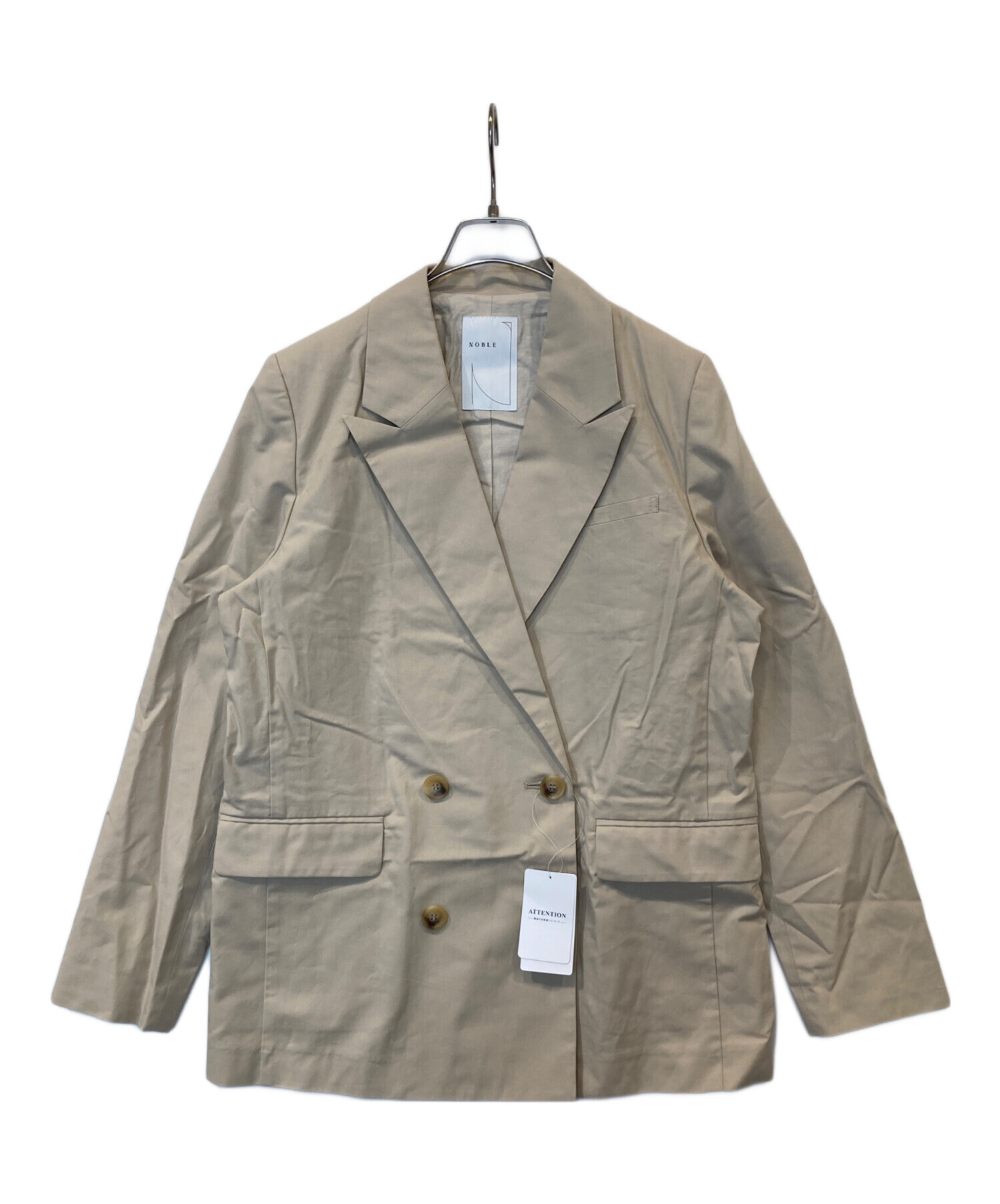 NOBLE コットンツイルイージーロングジャケット　38 NOBLE コットンツイルイージーロングジャケット 38 - メルカリ
