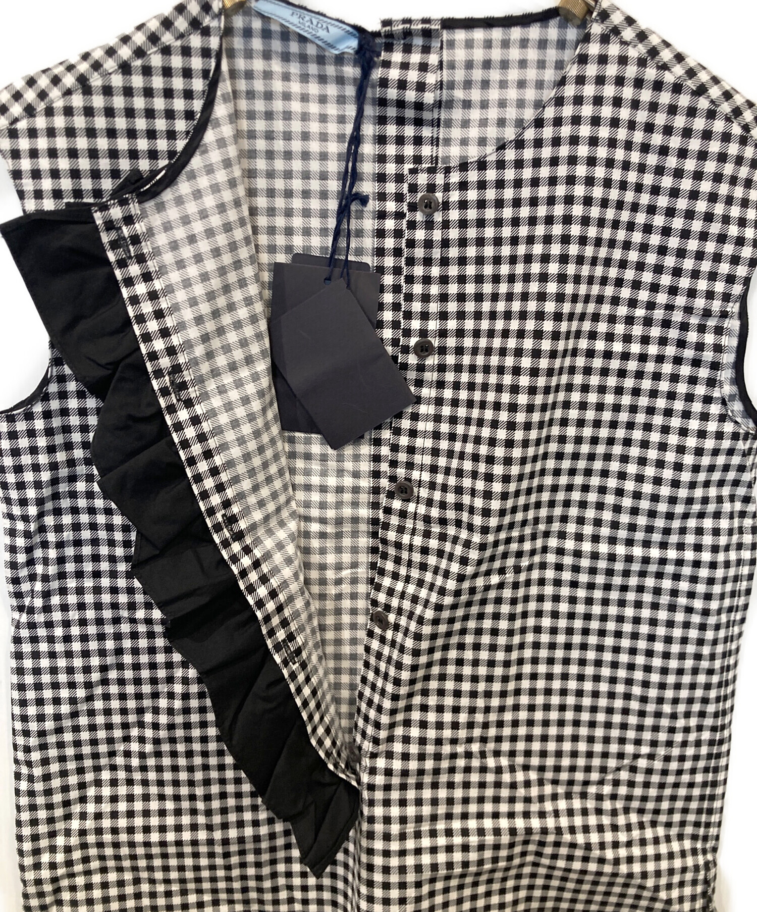 中古・古着通販】PRADA (プラダ) ノースリーブブラウス P928E ブラック