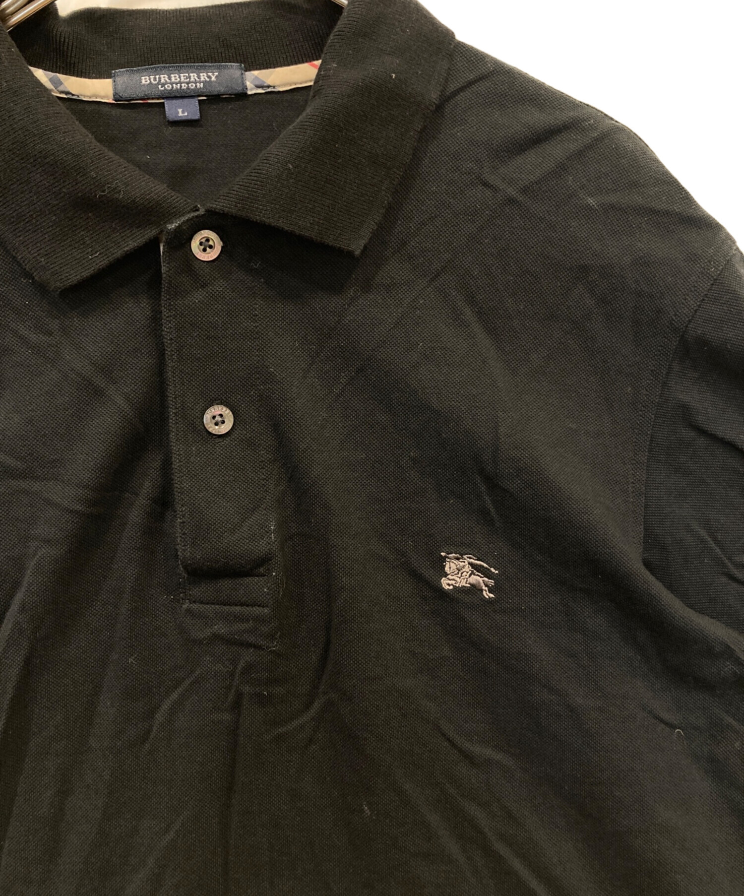 中古・古着通販】BURBERRY (バーバリー) ロゴ刺繍襟チャック柄