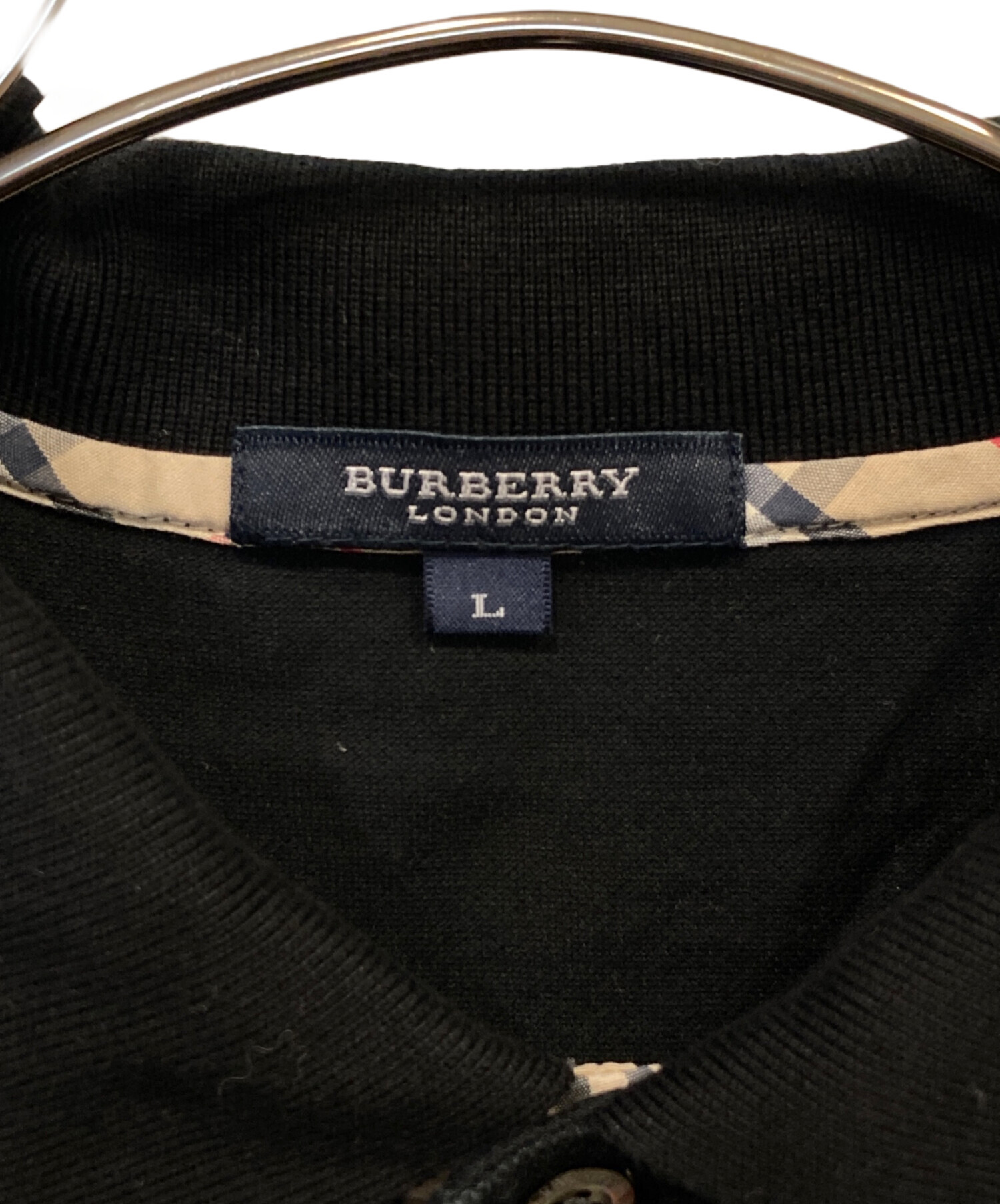 中古・古着通販】BURBERRY (バーバリー) ロゴ刺繍襟チャック柄