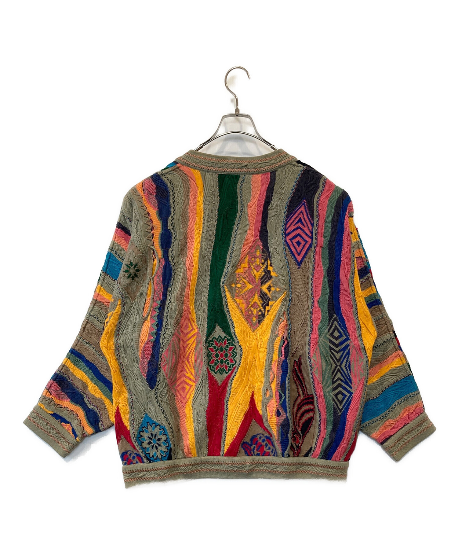 COOGI 3Dカーディガン 中古・古着通販】Coogi (クージー) 3Dニットカーディガン マルチ