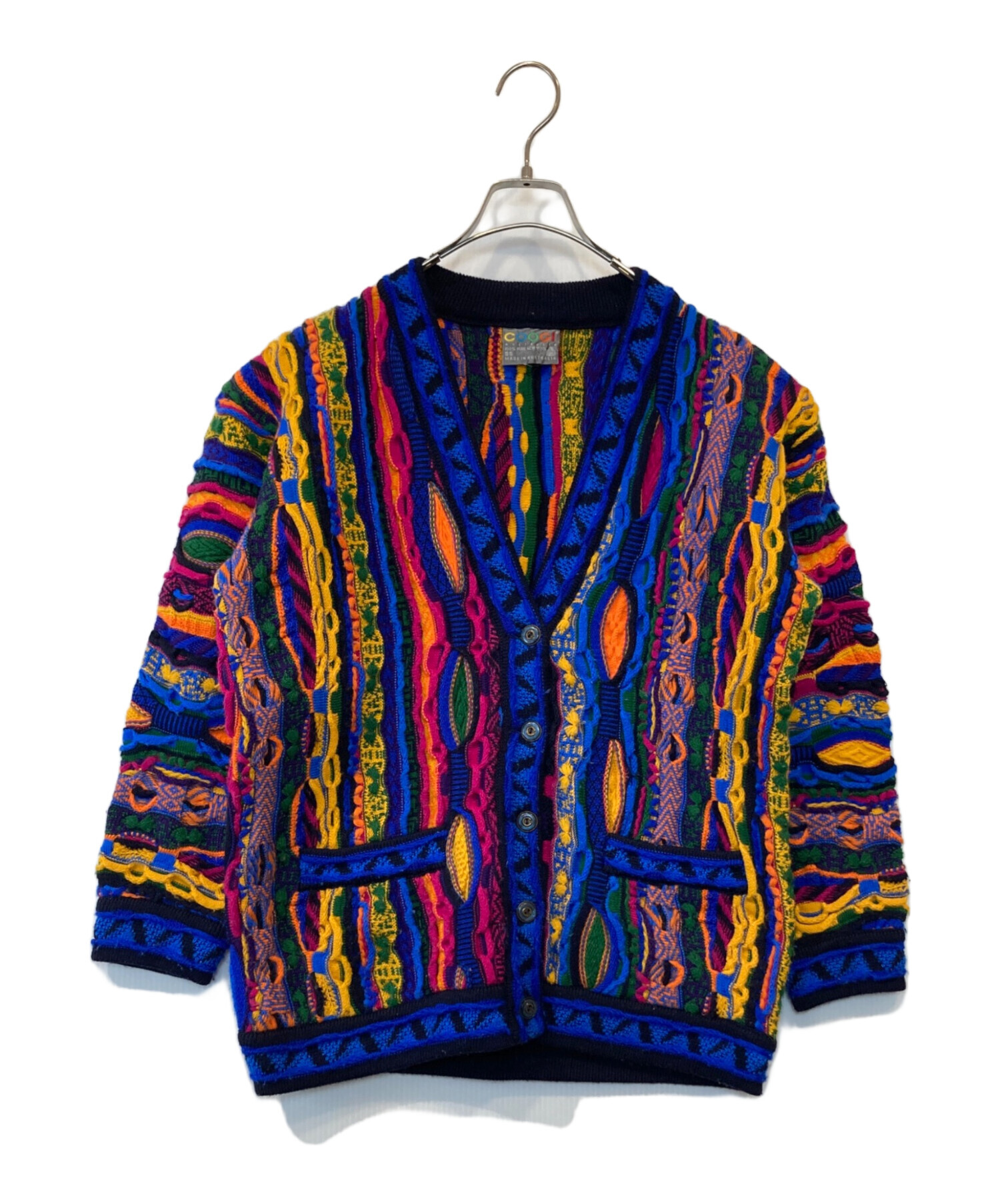 中古・古着通販】Coogi (クージー) 3Dニットカーディガン マルチカラー