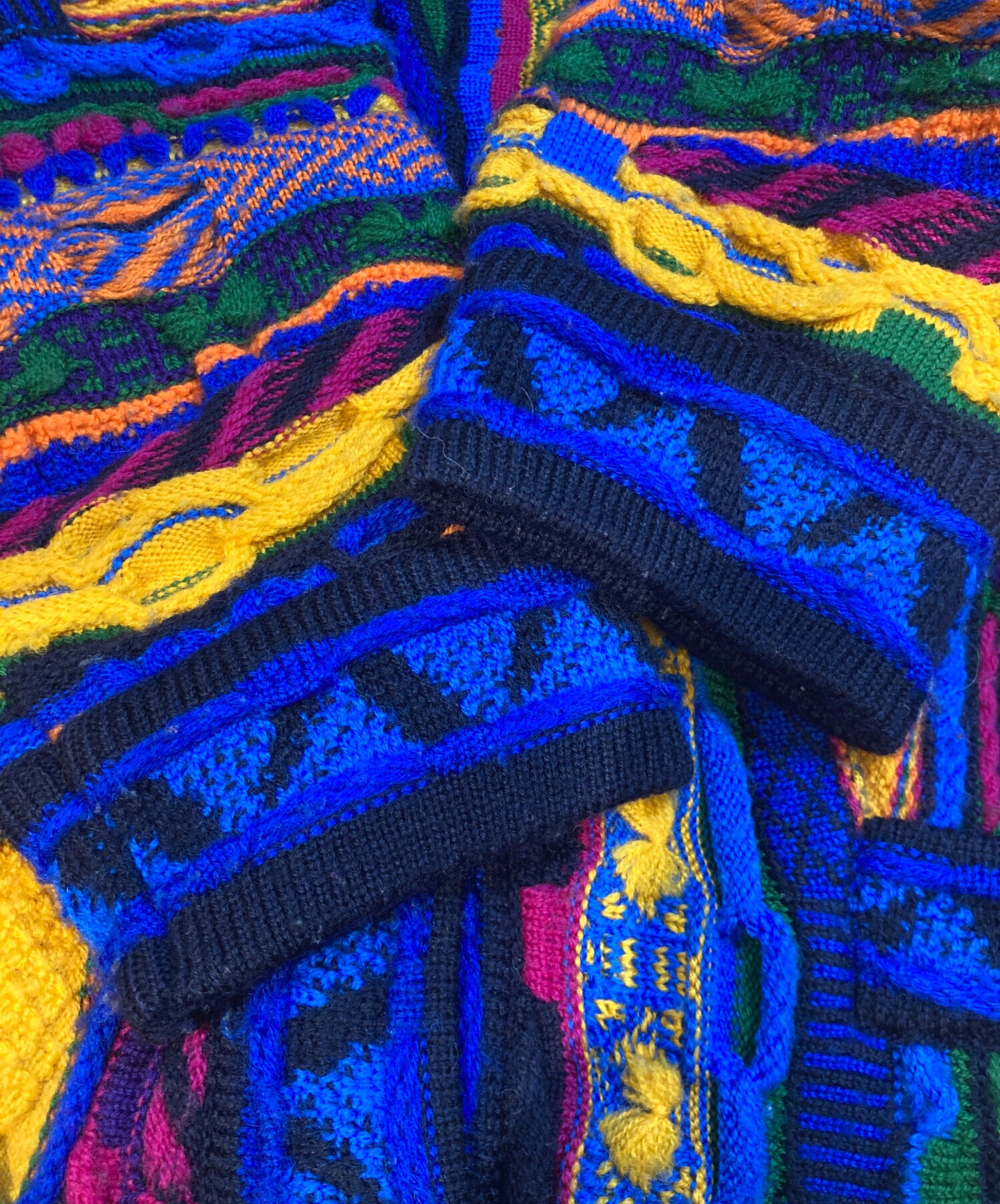 中古・古着通販】Coogi (クージー) 3Dニットカーディガン マルチカラー