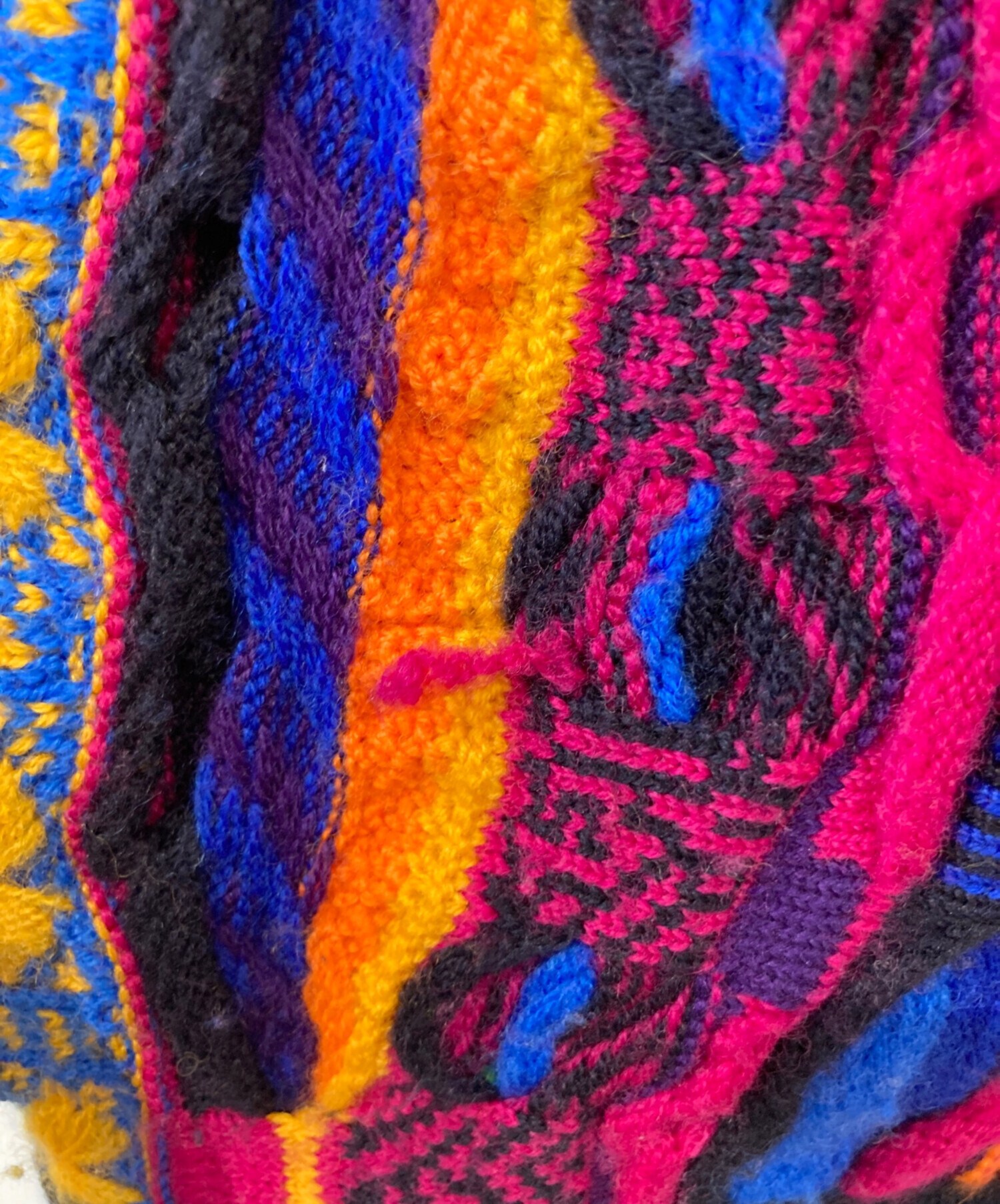 COOGI 多彩な編み込み3D ニット カーディガン マルチカラー Made in Australia 