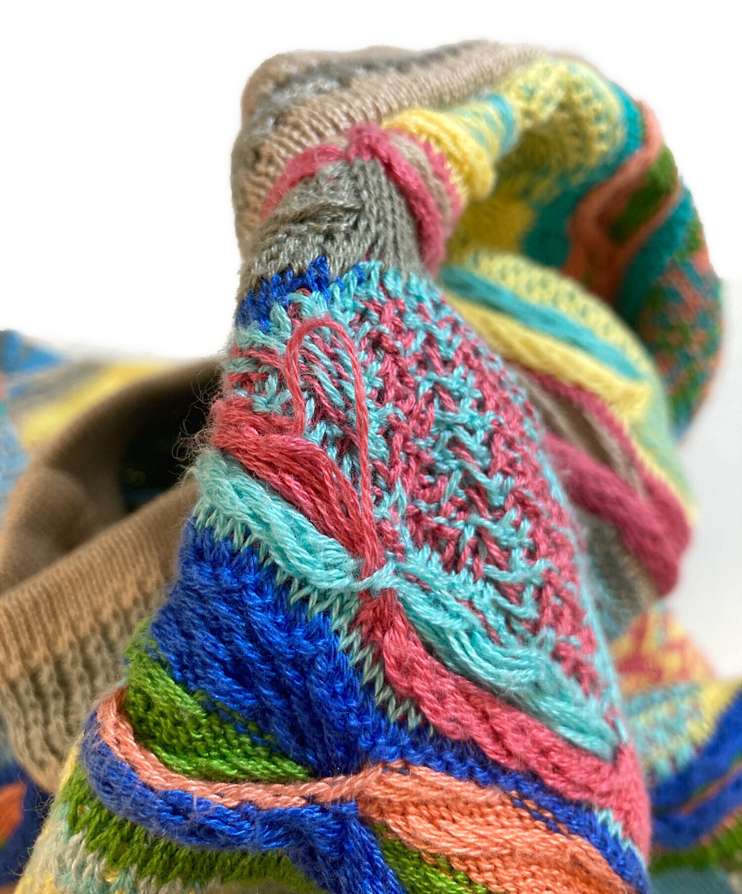 中古・古着通販】Coogi (クージー) 3Dニットカーディガン ベージュ