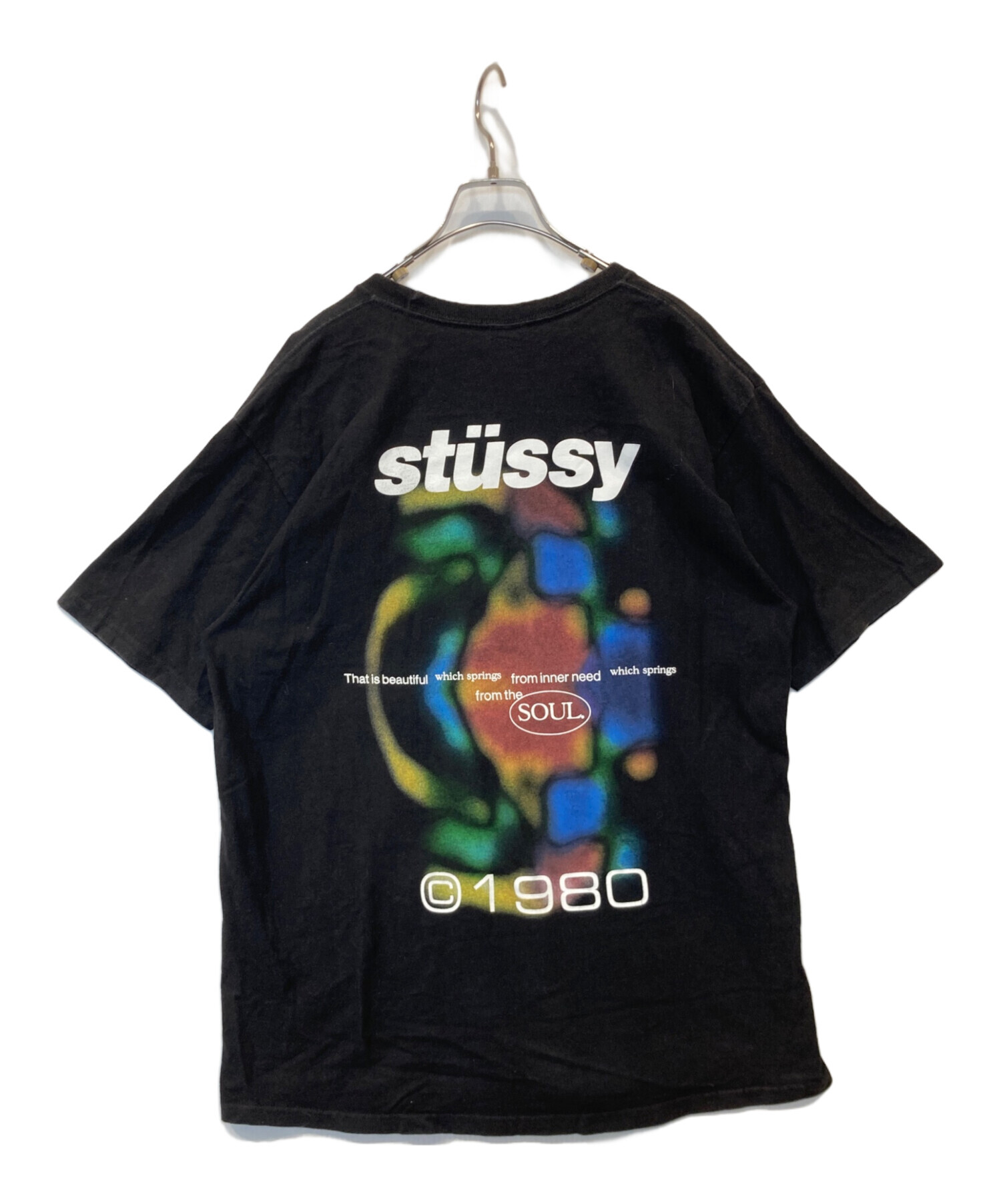 中古・古着通販】stussy (ステューシー) プリントTシャツ ブラック 