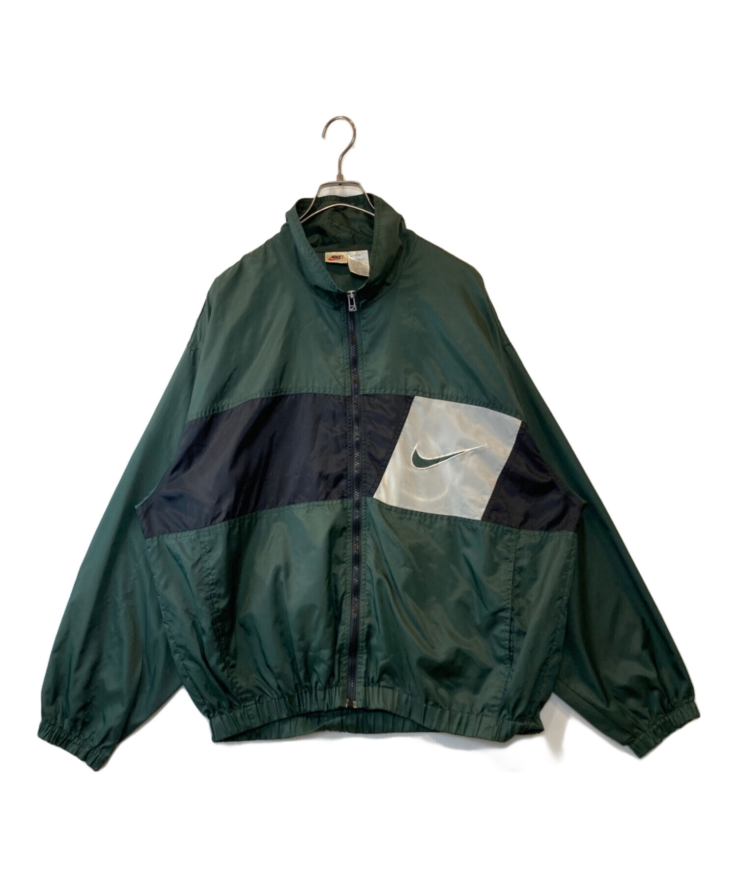 【90's古着】Nike ナイロンジャケット オリーブグリーン XXL 中古・古着通販】NIKE (ナイキ) ナイロンジャケット グリーン サイズ:L