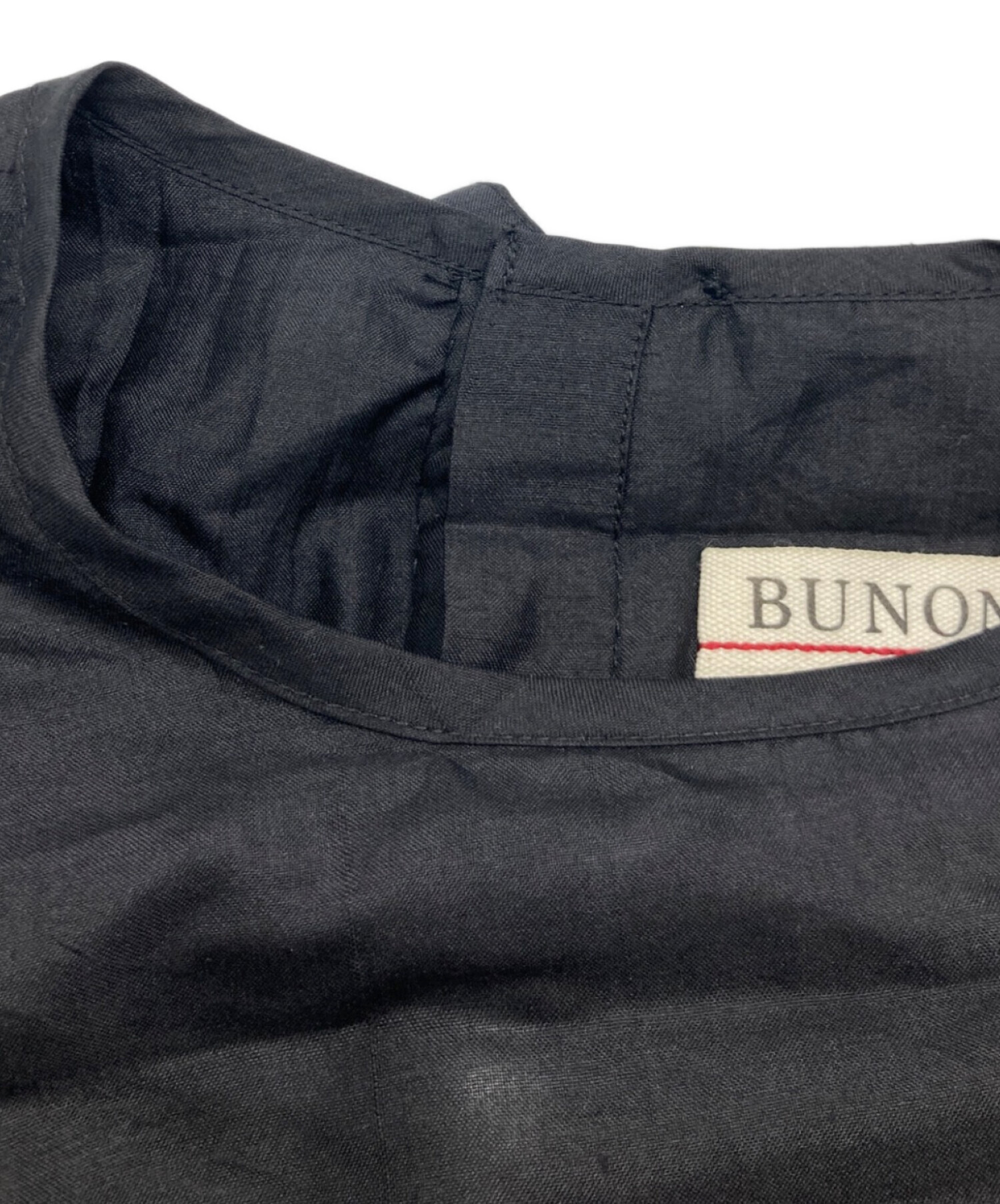 中古・古着通販】BUNON (ブノン) シルクセーラーブラウス ブラック