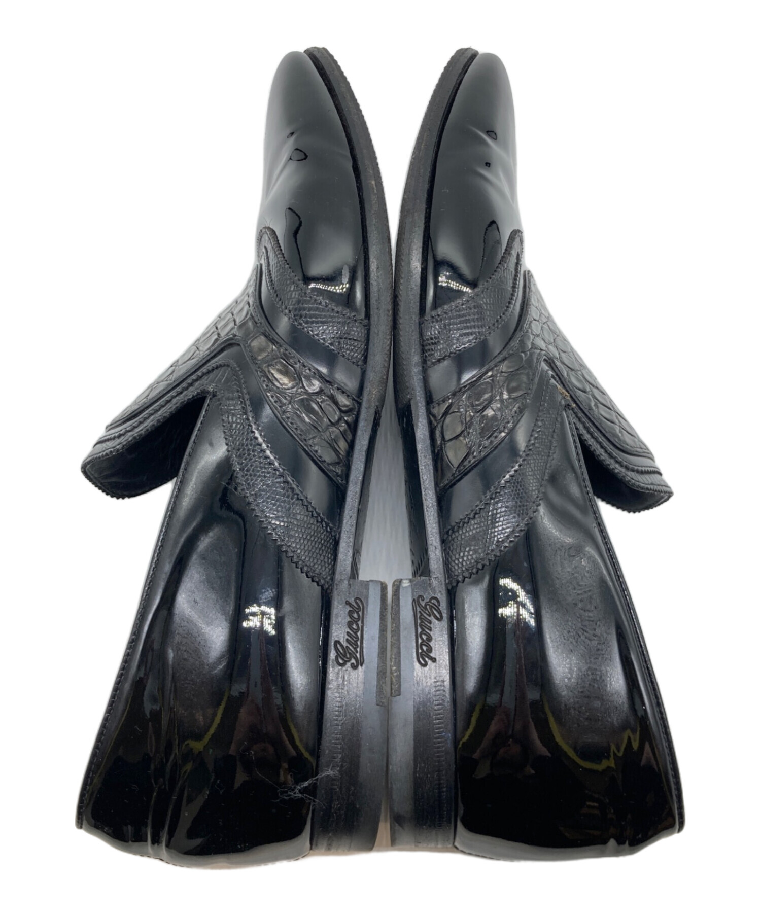 中古・古着通販】GUCCI (グッチ) クロコリザードローファー 236494