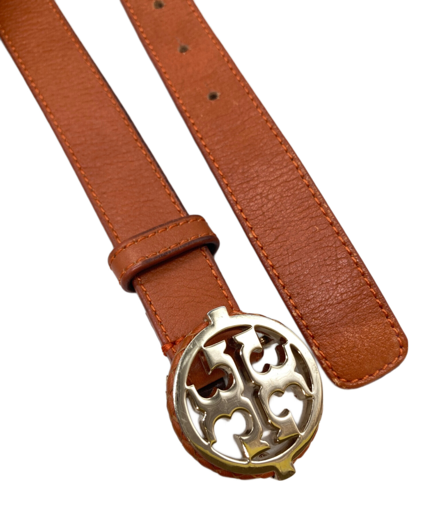 トリーバーチ　レディース　ベルト　レザー　xs 茶色　Tory Burch 中古・古着通販】TORY BURCH (トリーバーチ) ベルト オレンジ サイズ