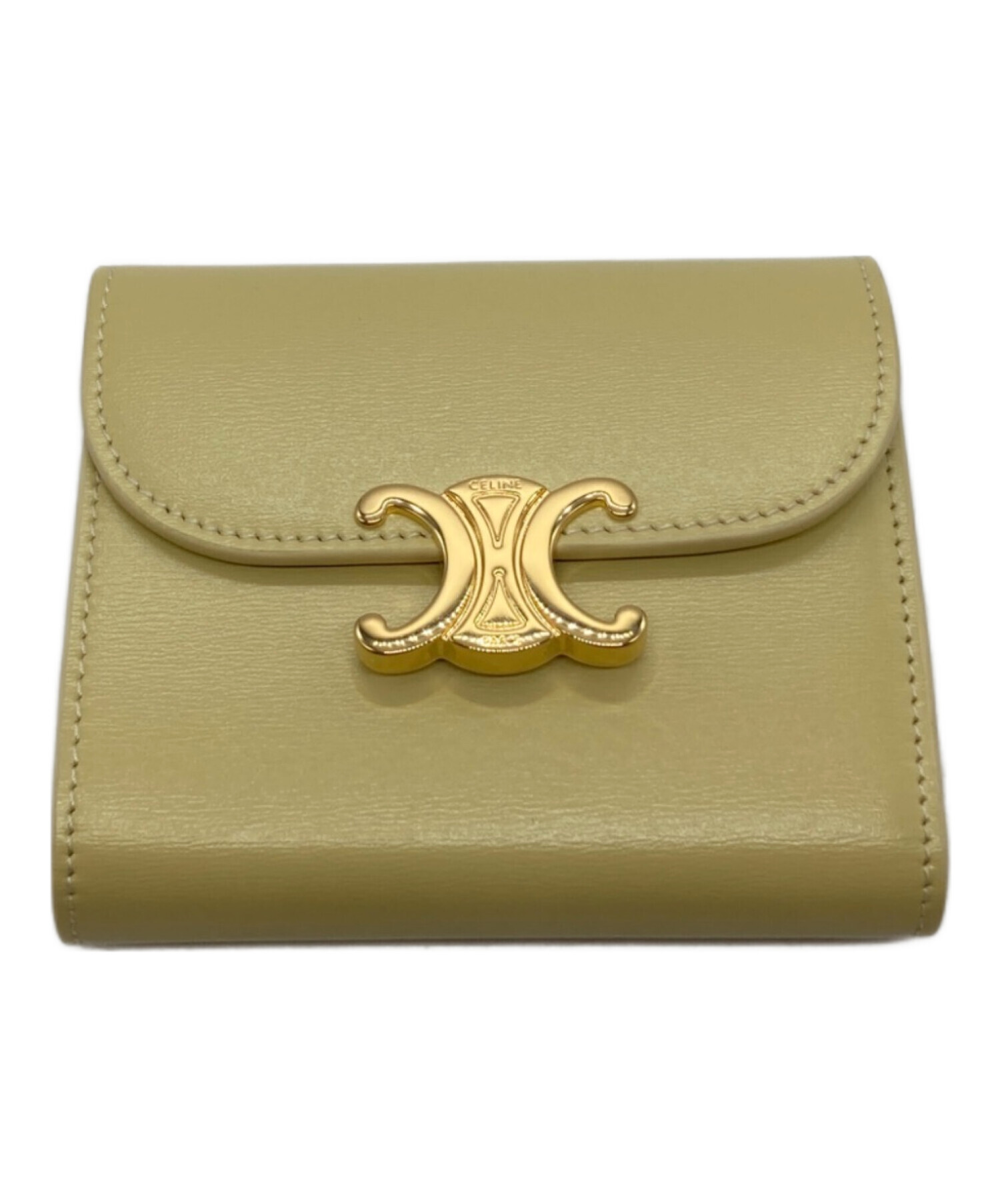 セリーヌ スモール ウォレット トリオンフ 三つ折り財布 ツイード 10D782EN9.14ML レディース CELINE  中古 CELINE（セリーヌ） スモール ウォレット トリオンフ 三つ折り財布