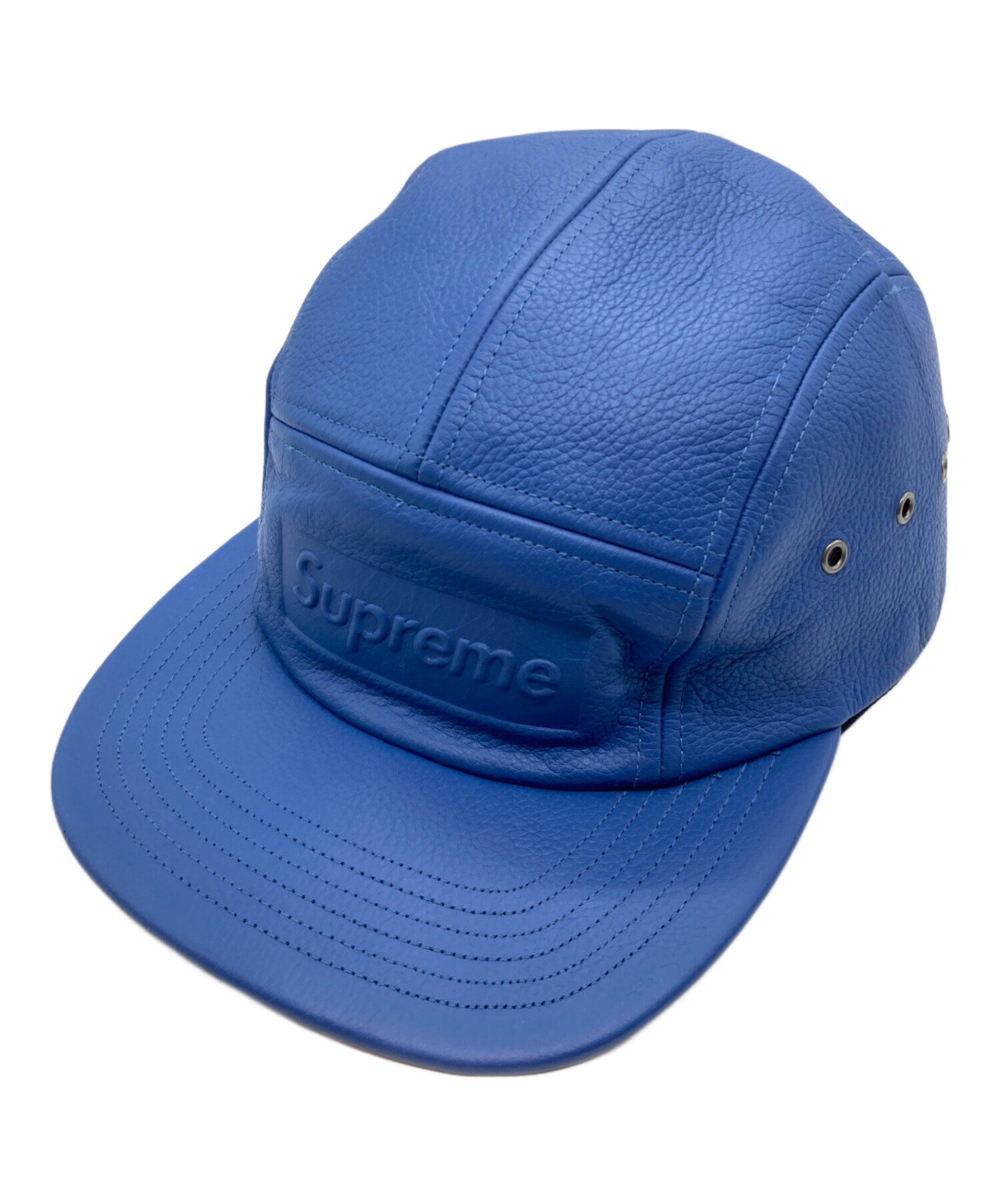 supreme キャップ　ブルー 中古・古着通販】Supreme (シュプリーム) 19SS pebbled leather camp