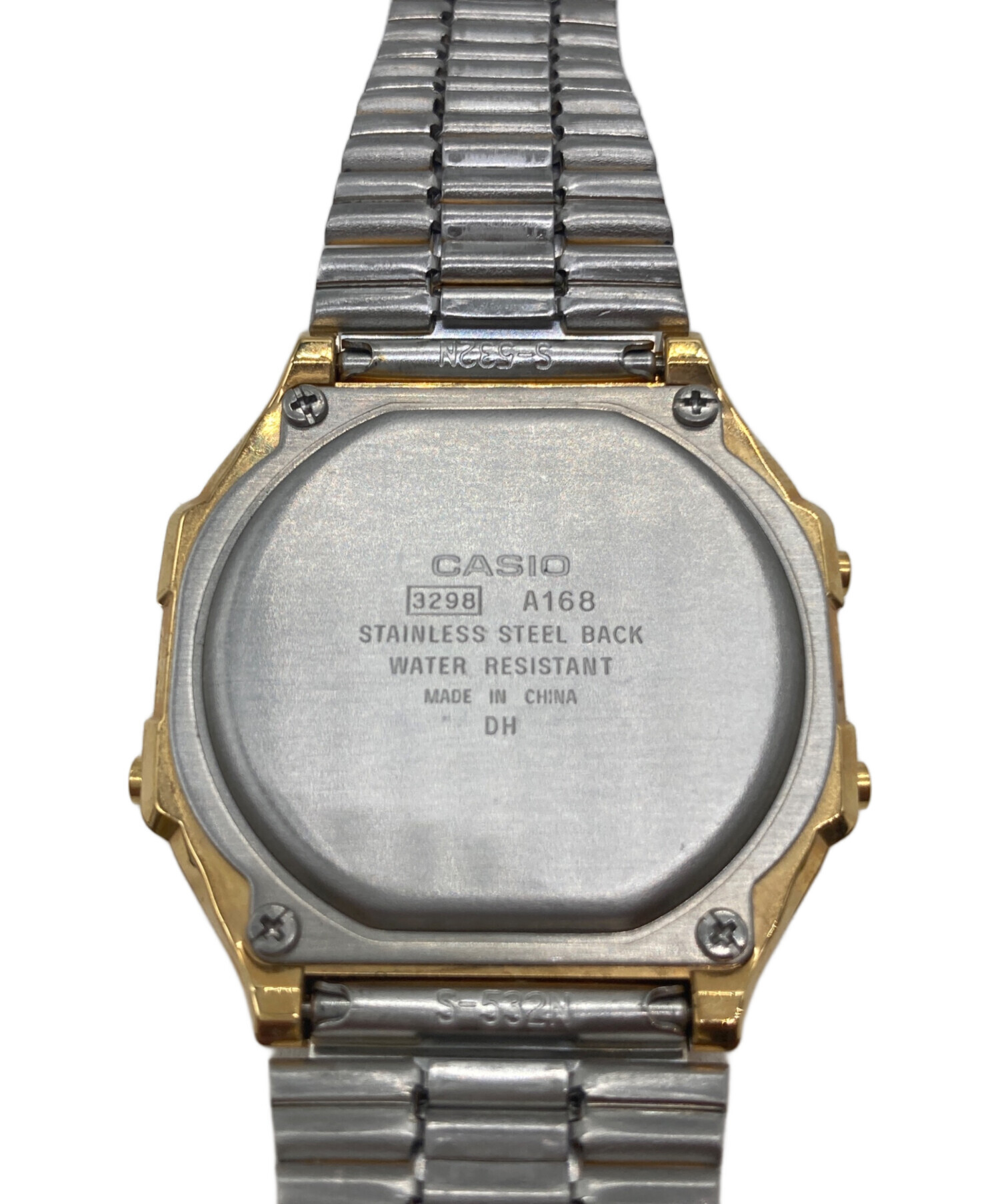 中古・古着通販】CASIO (カシオ) デジタルウォッチ A168 ゴールド 