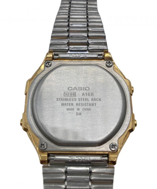 中古・古着通販】CASIO (カシオ) デジタルウォッチ A168 ゴールド
