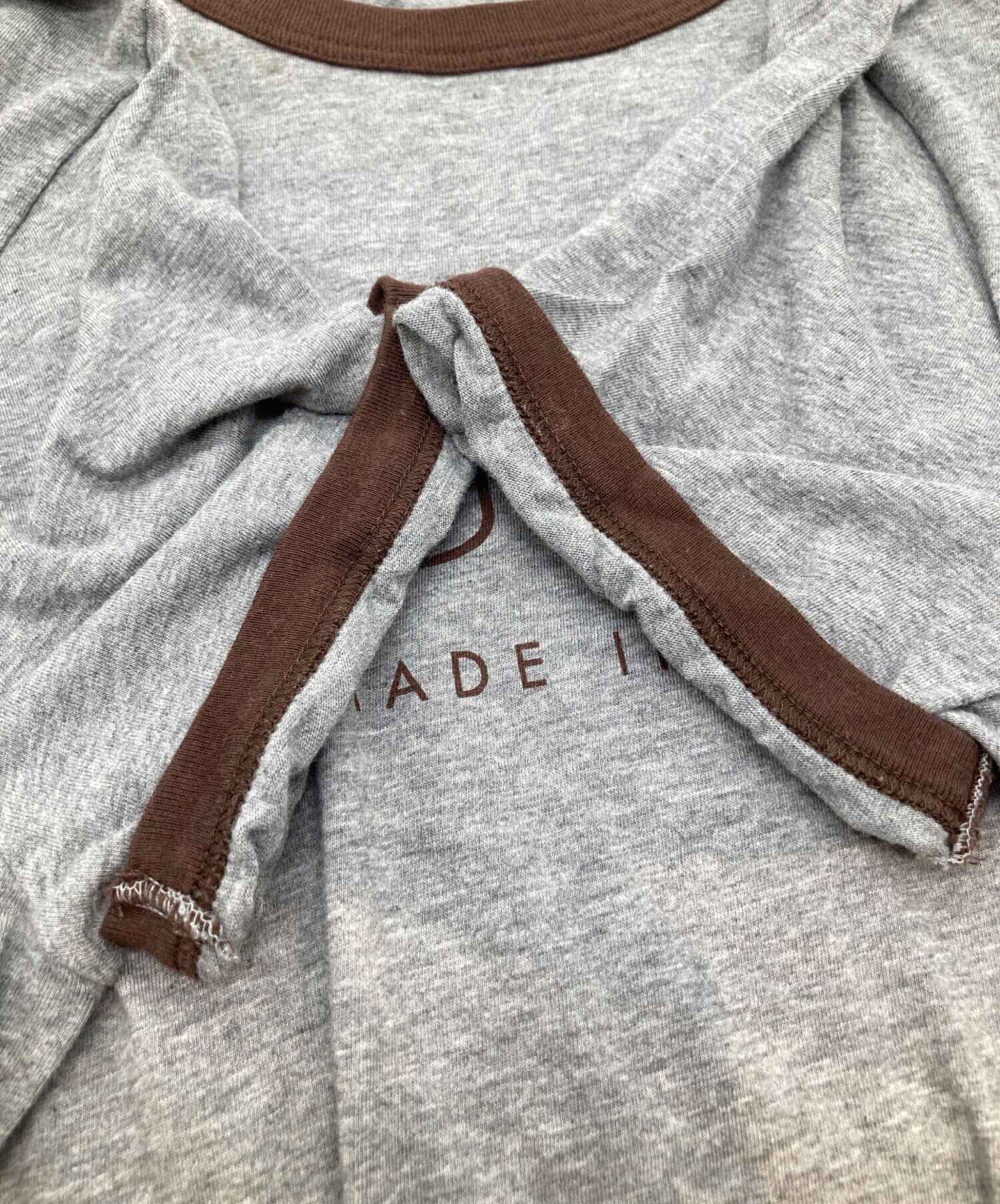 中古・古着通販】GUCCI (グッチ) リンガーTシャツ 269115 X3640 グレー