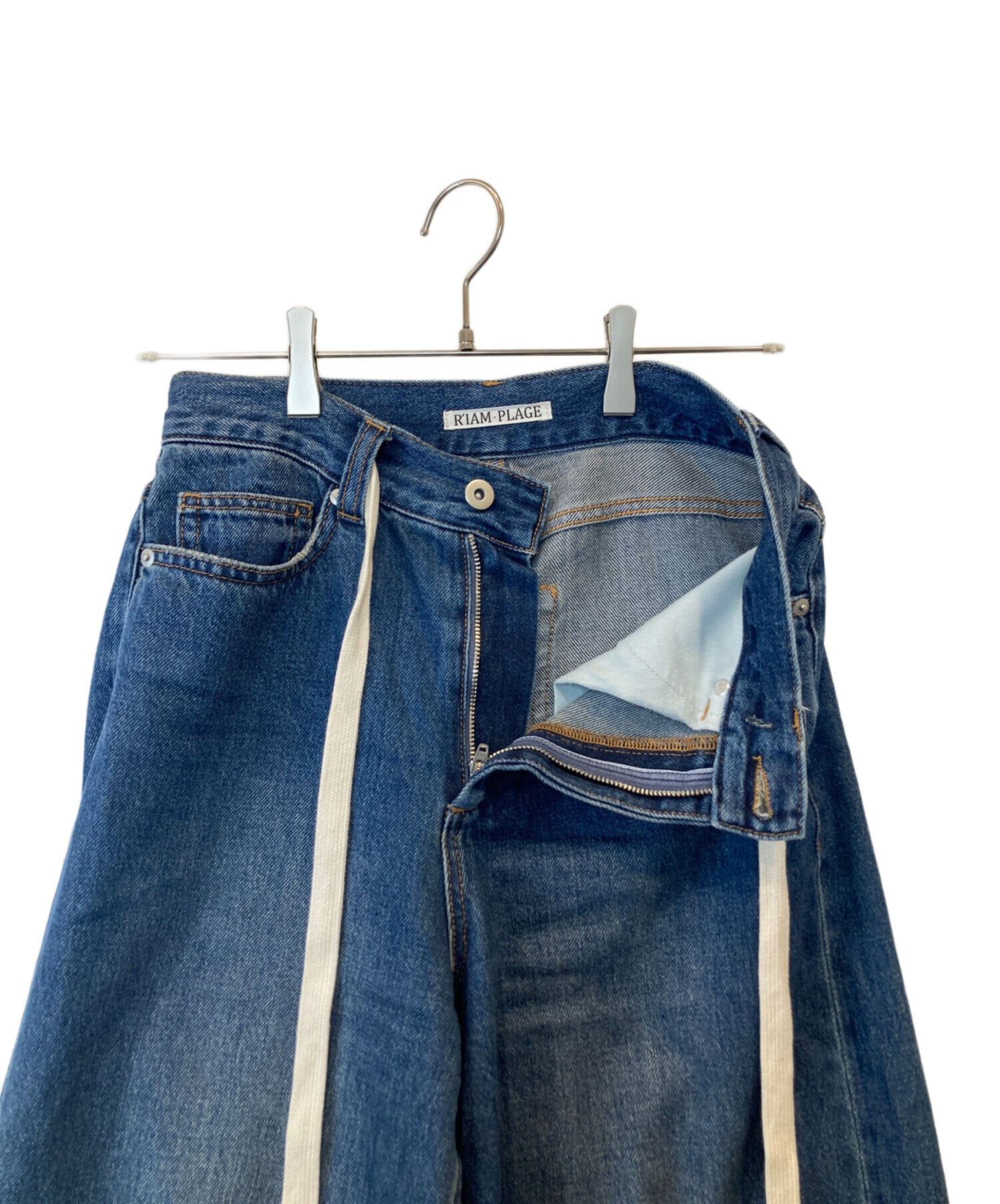 【Plage】R'IAM SUPER LOOSE デニム、34、ネイビー plage（プラージュ）の「《追加》R'IAM SUPER LOOSE デニム（デニム