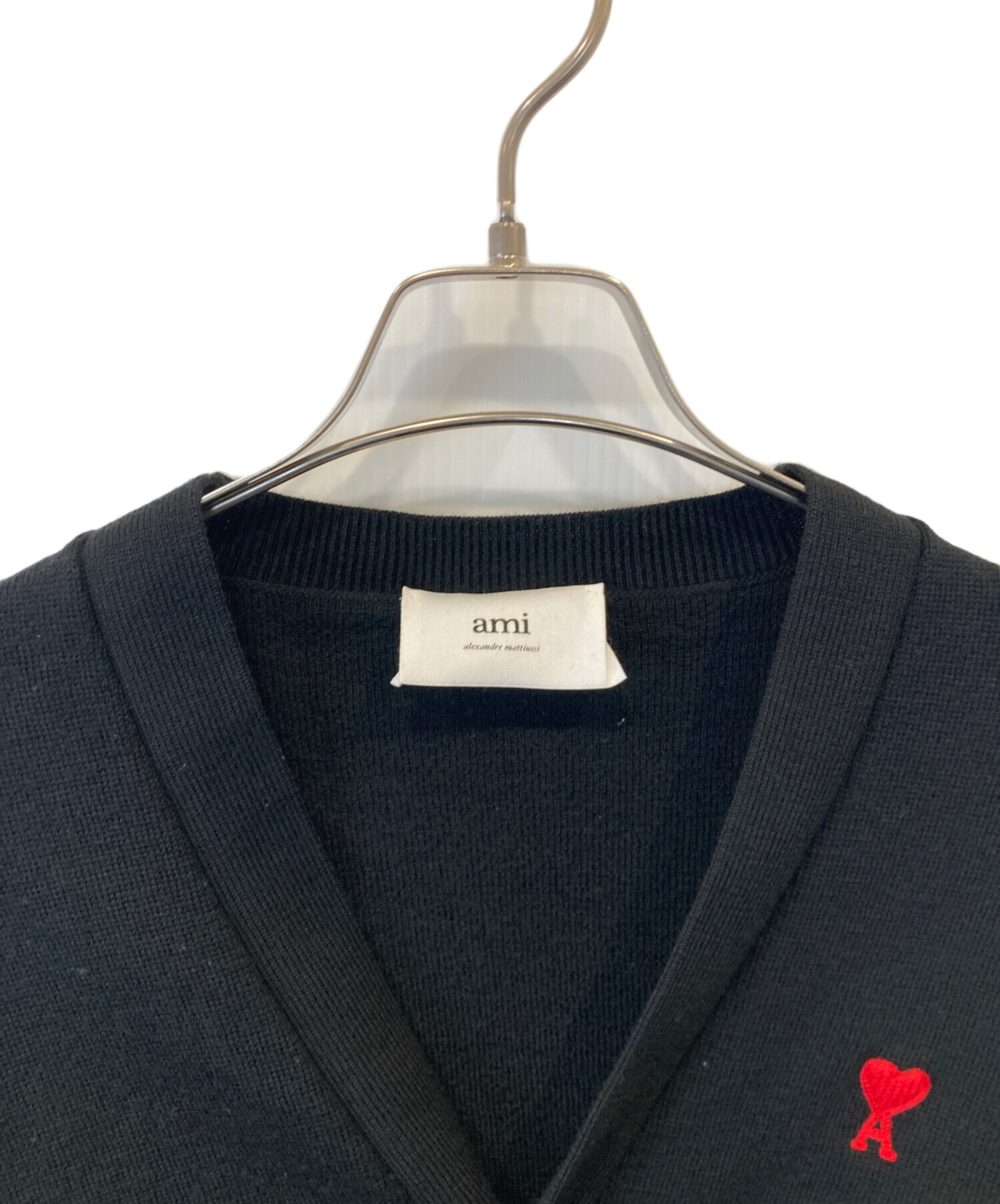 Ami⭐️カーディガン Mサイズ ブラック 中古・古着通販】AMI PARIS 