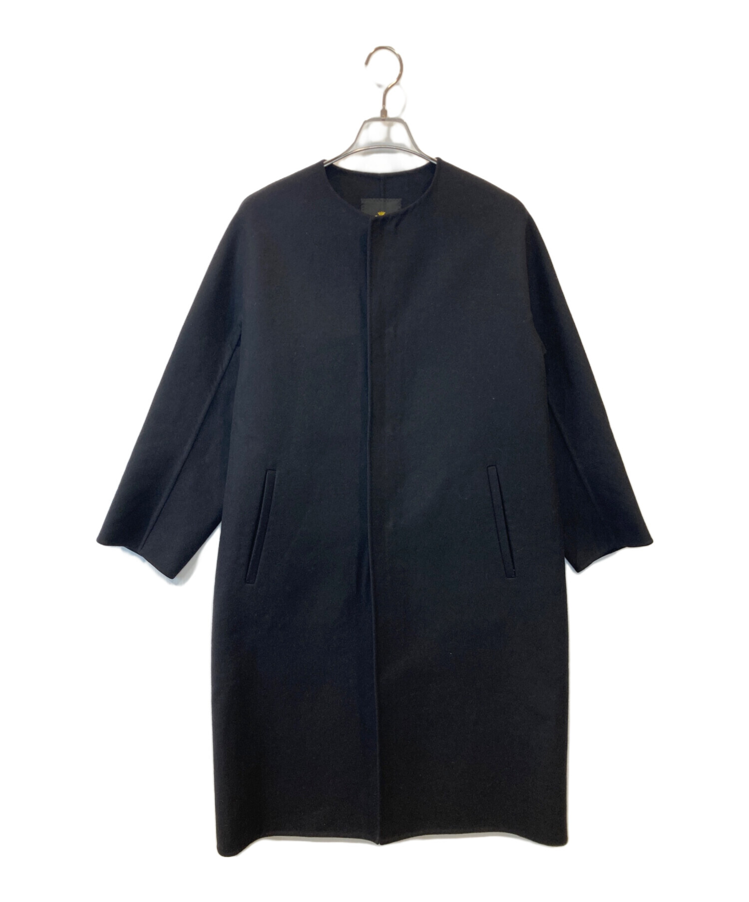 中古・古着通販】DRAWER (ドゥロワー) メルトンリバーノーカラーコート