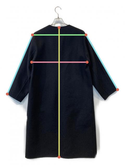 中古・古着通販】DRAWER (ドゥロワー) メルトンリバーノーカラーコート