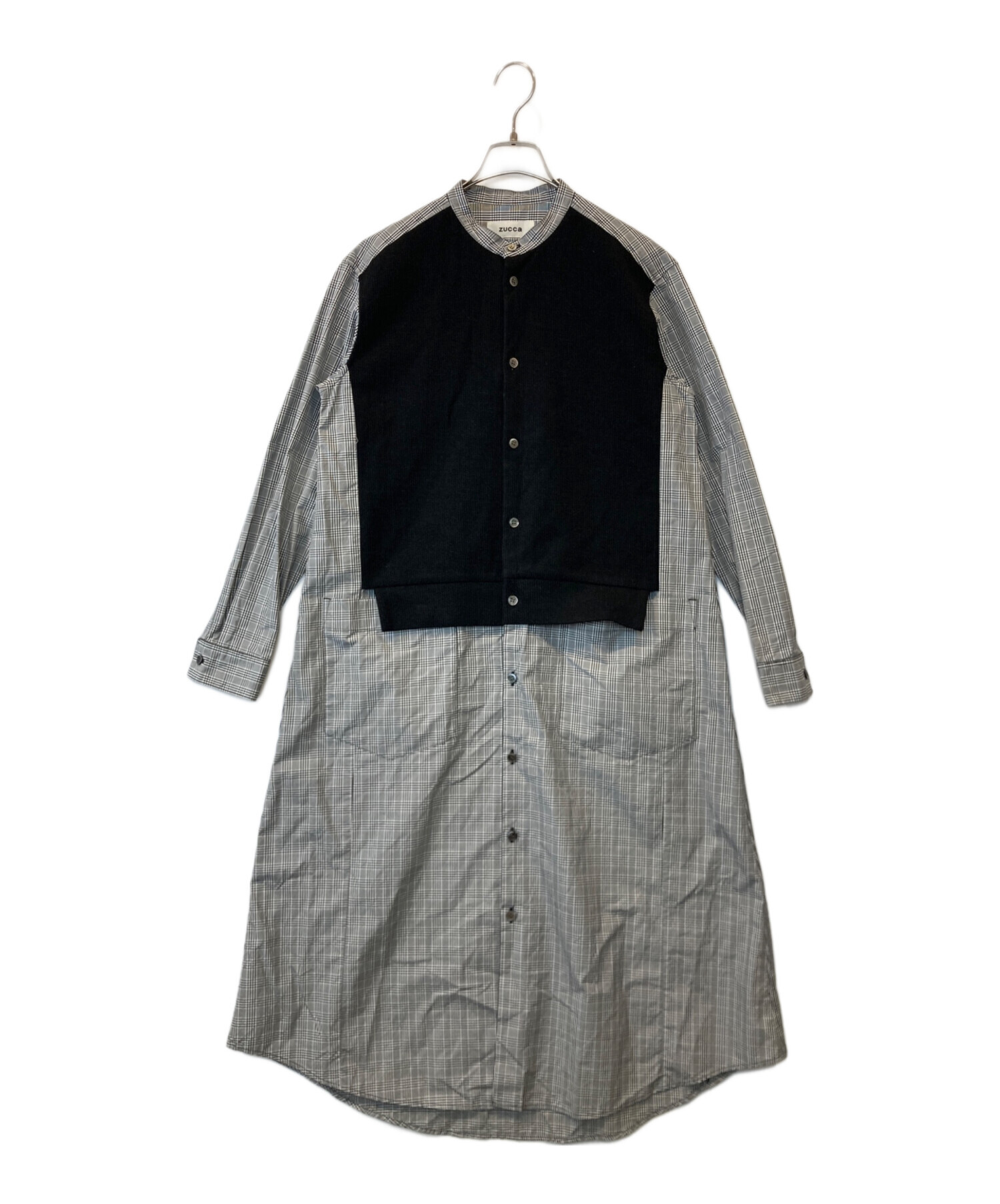 中古・古着通販】ZUCCA (ズッカ) シャツドッキング/ワンピース
