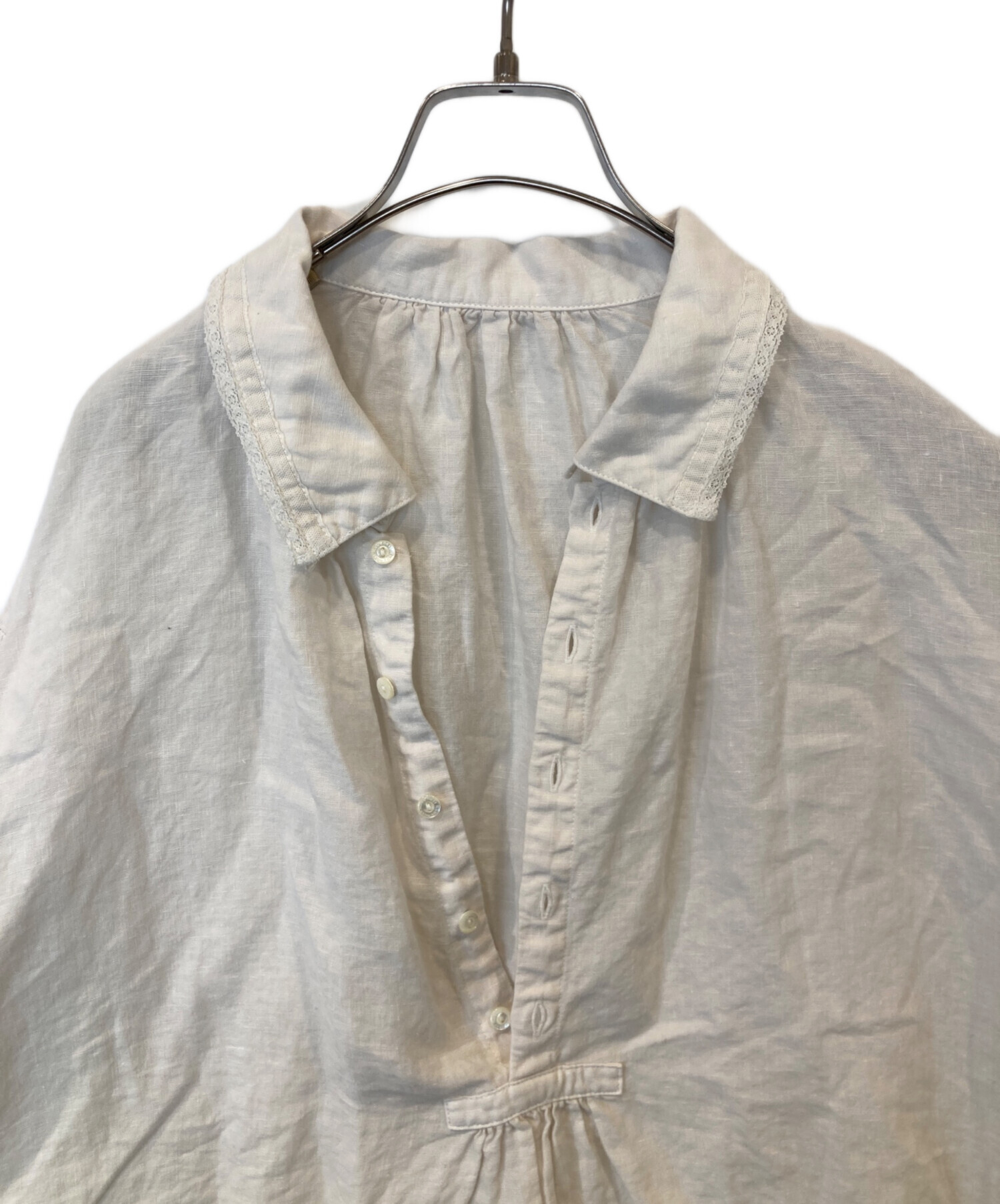 中古・古着通販】nest Robe (ネストローブ) リネン縁取りレース襟