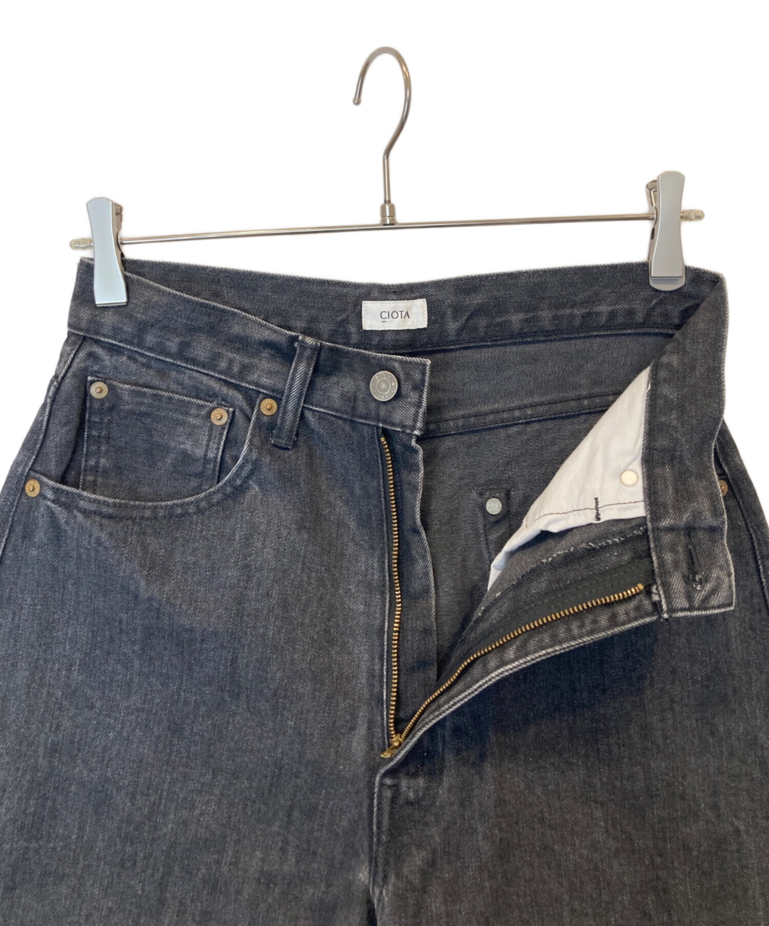 中古・古着通販】CIOTA (シオタ) ブラックスビン13.5OZハイウエスト 