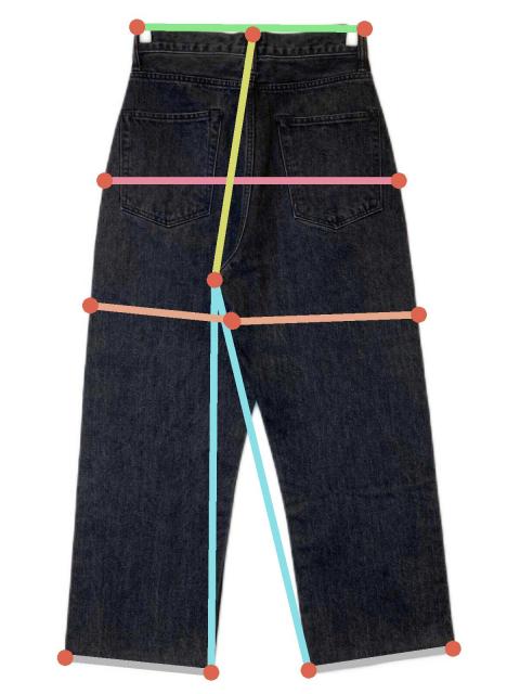 中古・古着通販】CIOTA (シオタ) ブラックスビン13.5OZハイウエスト 