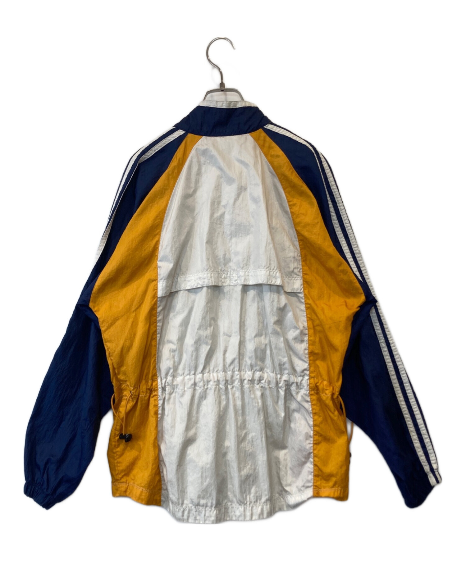 90s古着adidasナイロンジャケット刺繍ロゴネイビーイエローDB337 中古・古着通販】adidas (アディダス) ナイロンジャケット ネイビー