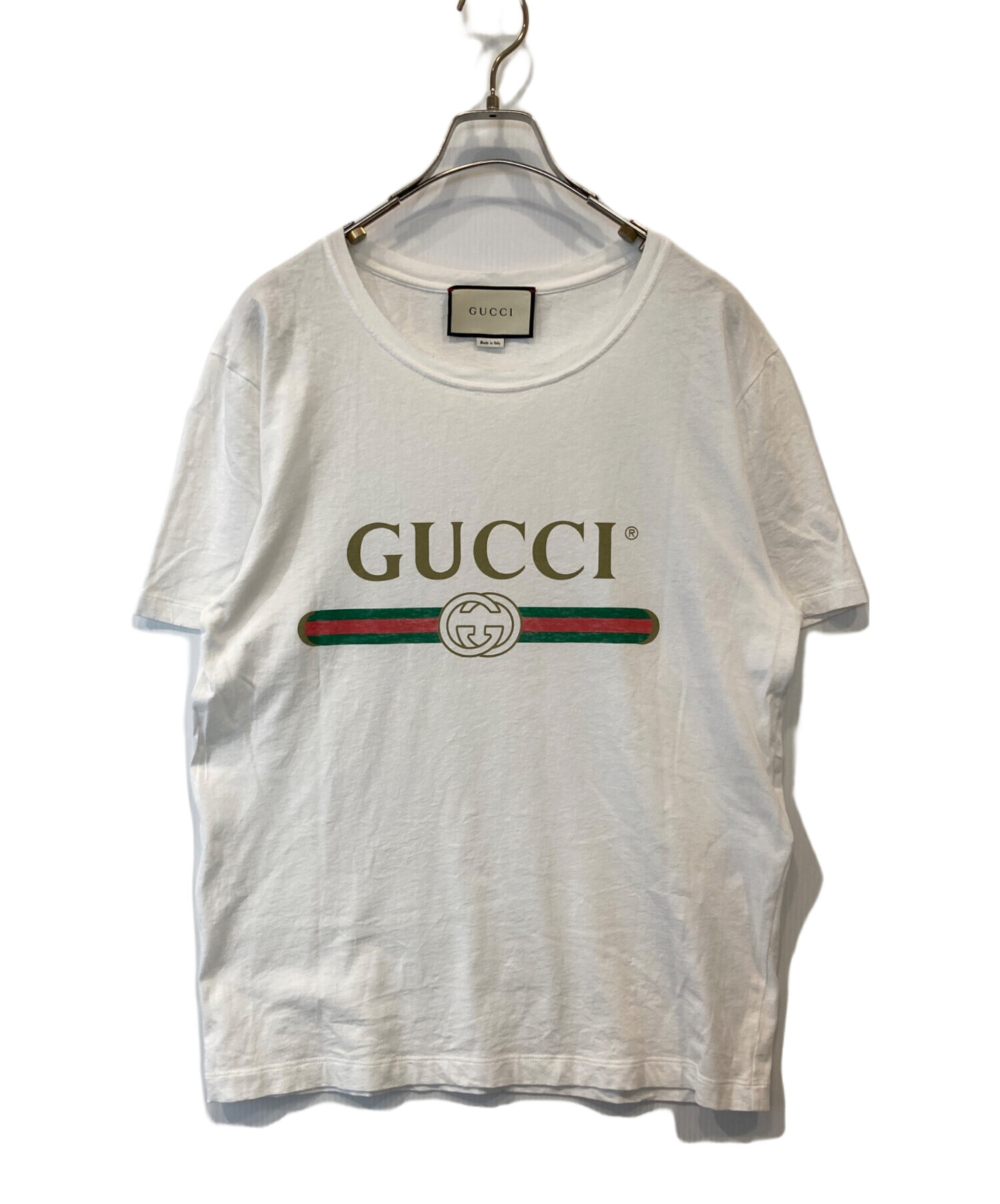 中古・古着通販】GUCCI (グッチ) ロゴ ウォッシュドオーバーサイズ T 