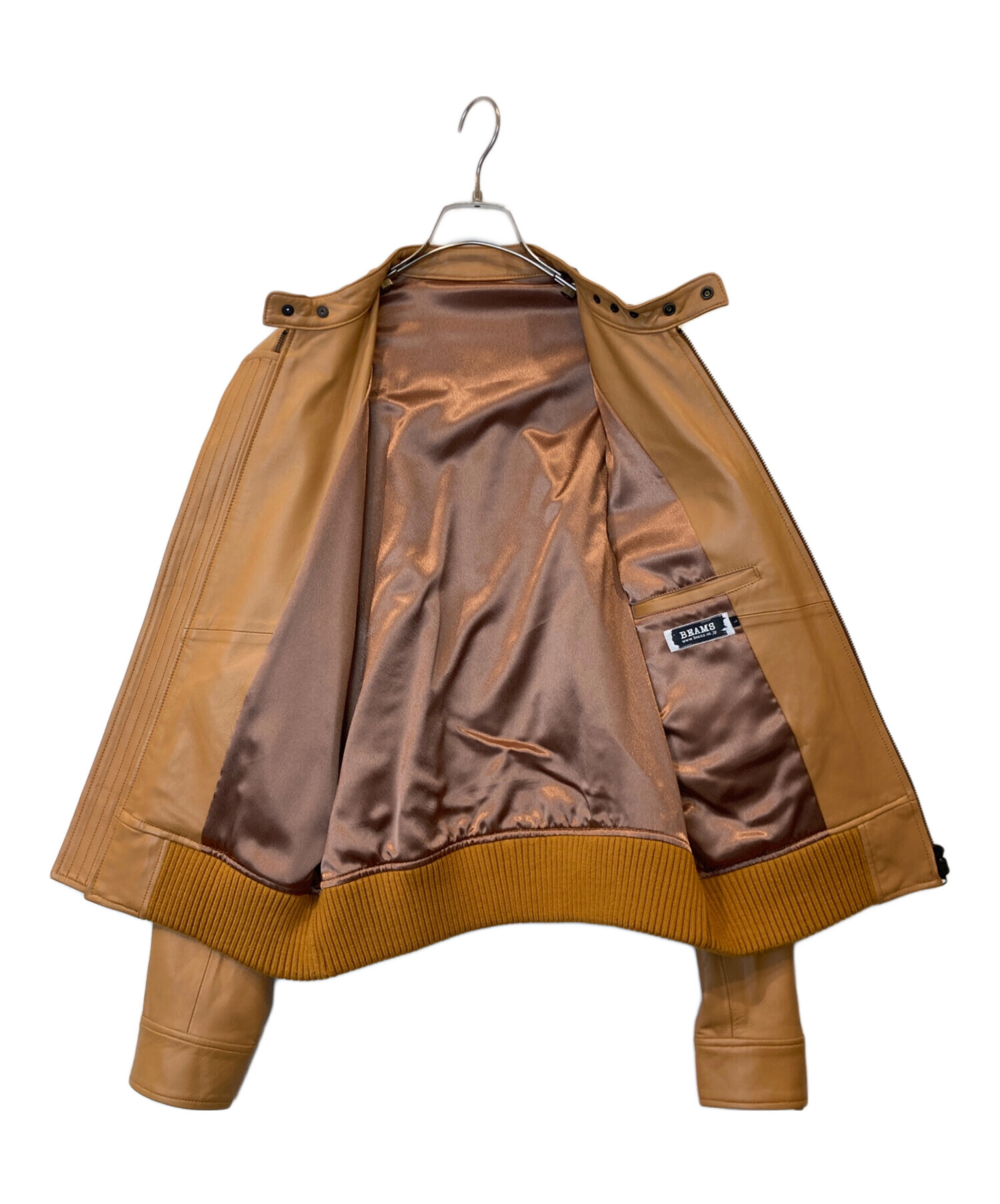 中古・古着通販】BEAMS (ビームス) シングルライダースジャケット