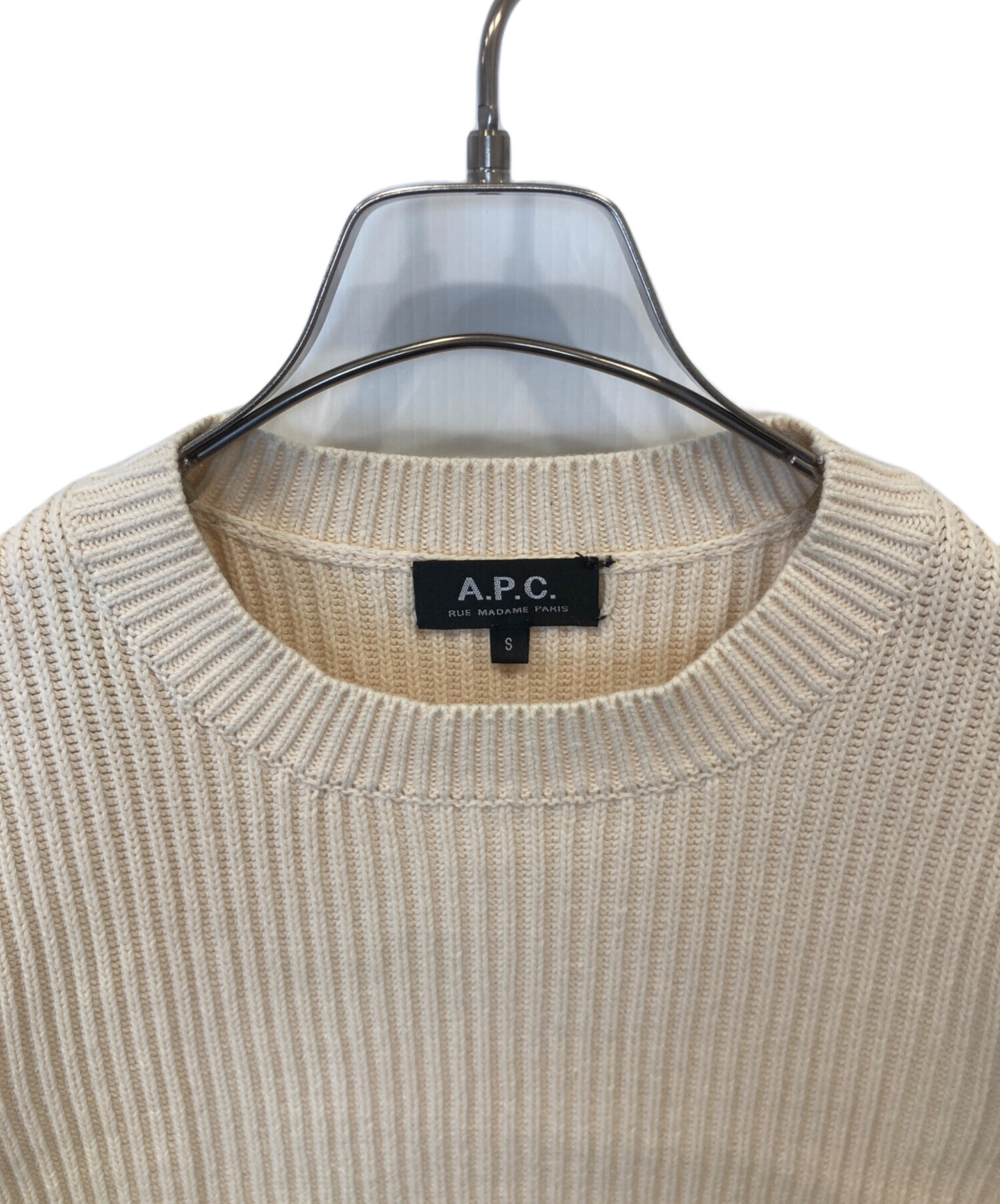 中古・古着通販】A.P.C. (アーペーセー) エルボーパッチコットンニット