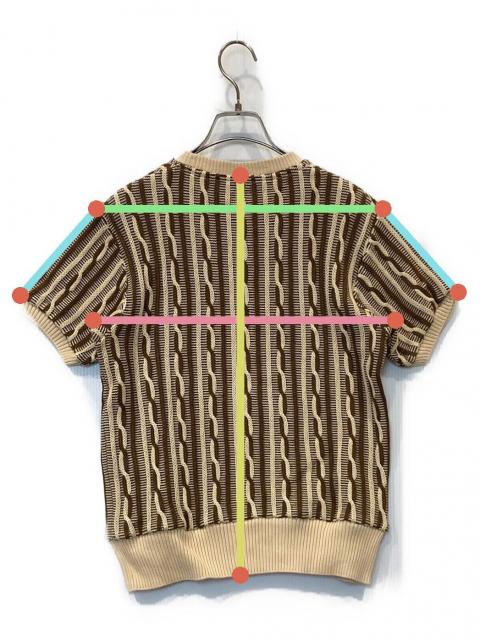 中古・古着通販】BELAFONTE (ベラフォンテ) 3D半袖ニット ブラウン