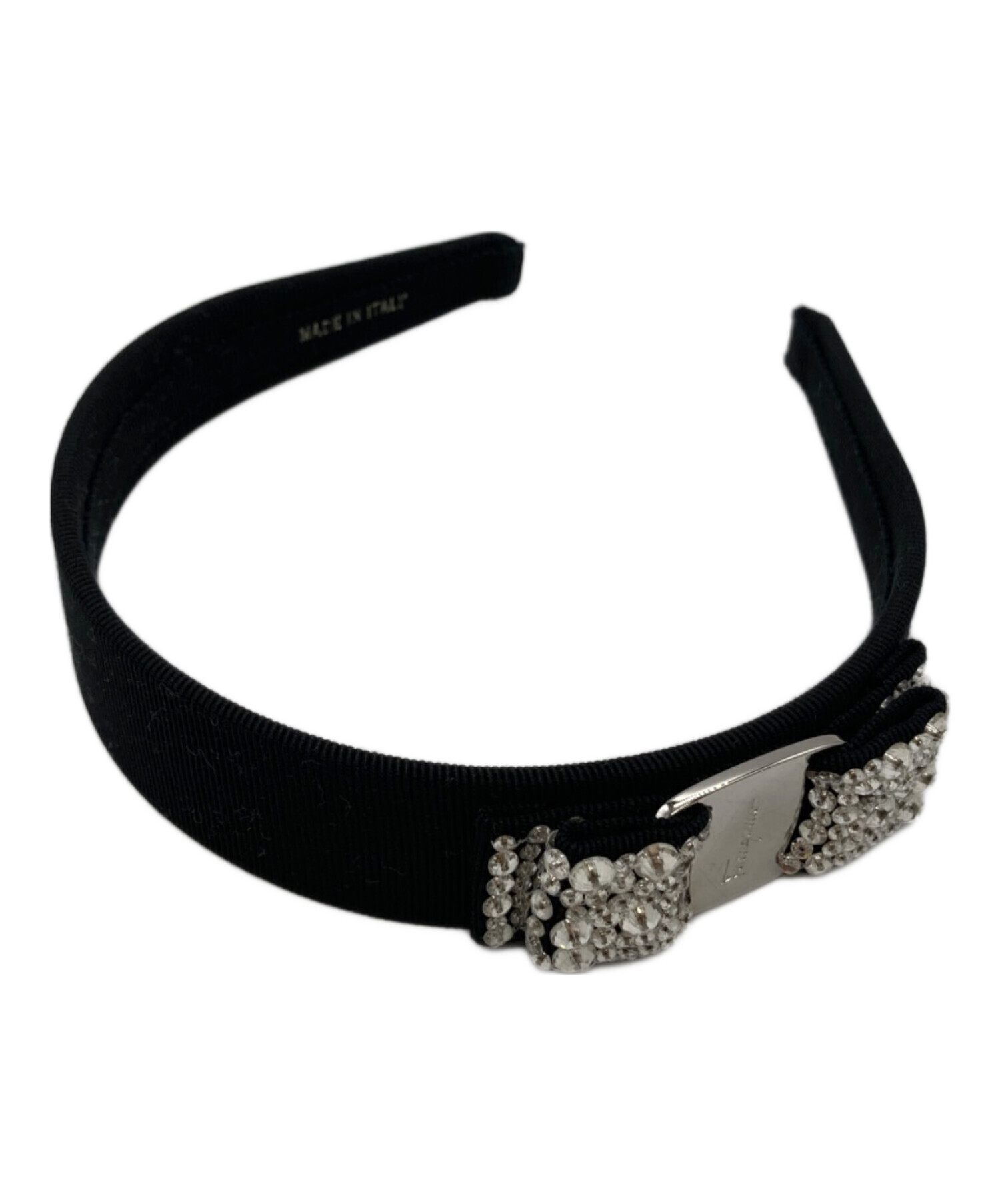 新品未使用　Ferragamo ヴァラ　リボン　ラインストーン　カチューシャ 中古・古着通販】Ferragamo (フェラガモ) ヴァラリボン ラインストーン