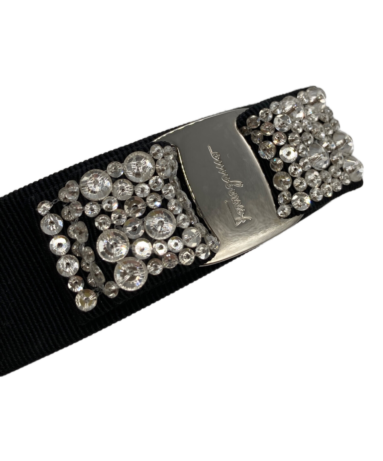 中古・古着通販】Ferragamo (フェラガモ) ヴァラリボン ラインストーン