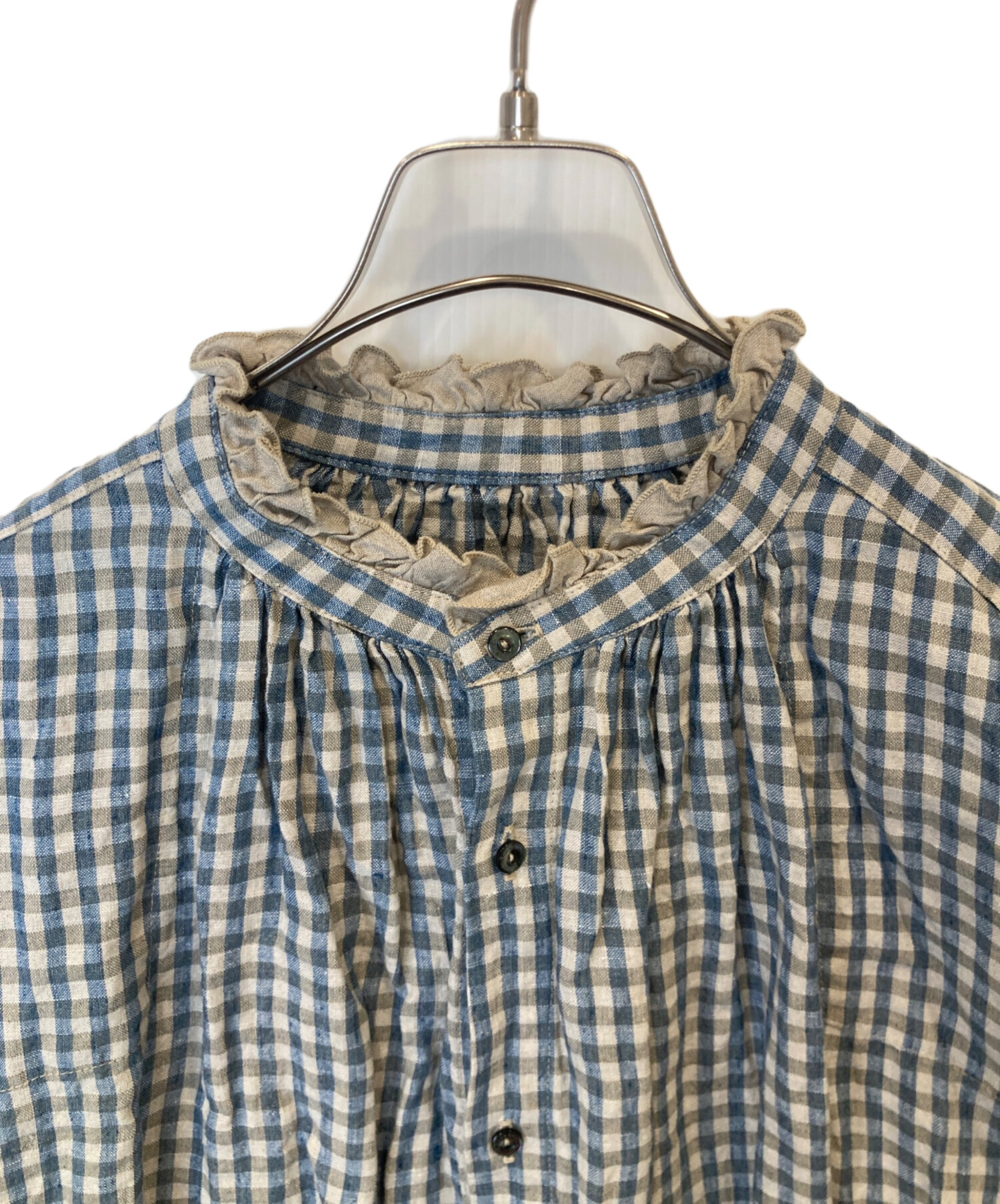 中古・古着通販】nest Robe (ネストローブ) リネンギンガムクロップド